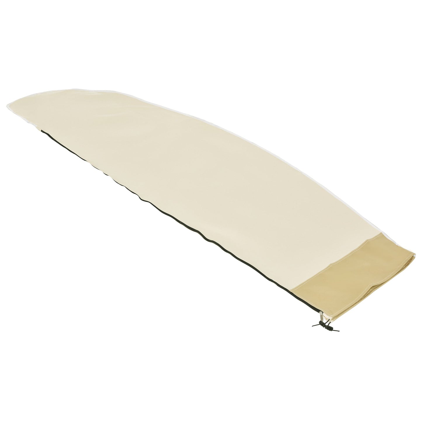 Waterproof Patio Umbrella Cover for 10ft to 13ft Outdoor Offset Umbrella with Zipper, Beige and Coffee