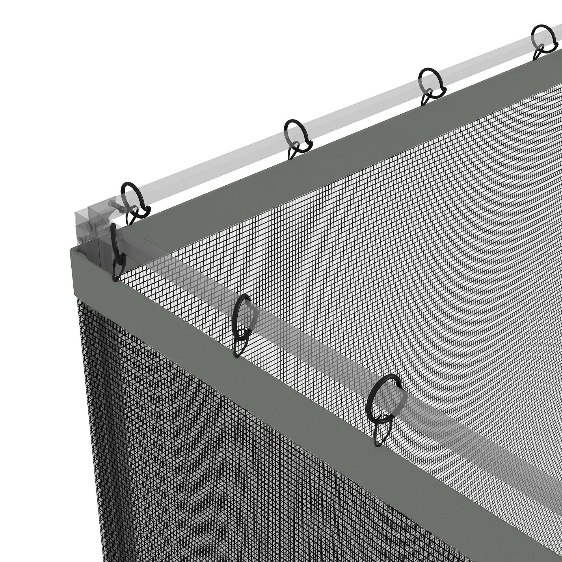 Replacement Mosquito Netting for Gazebo 10' x 12' Black Screen Walls for Canopy with Zippers for Parties and Outdoor Activities, Dark Grey