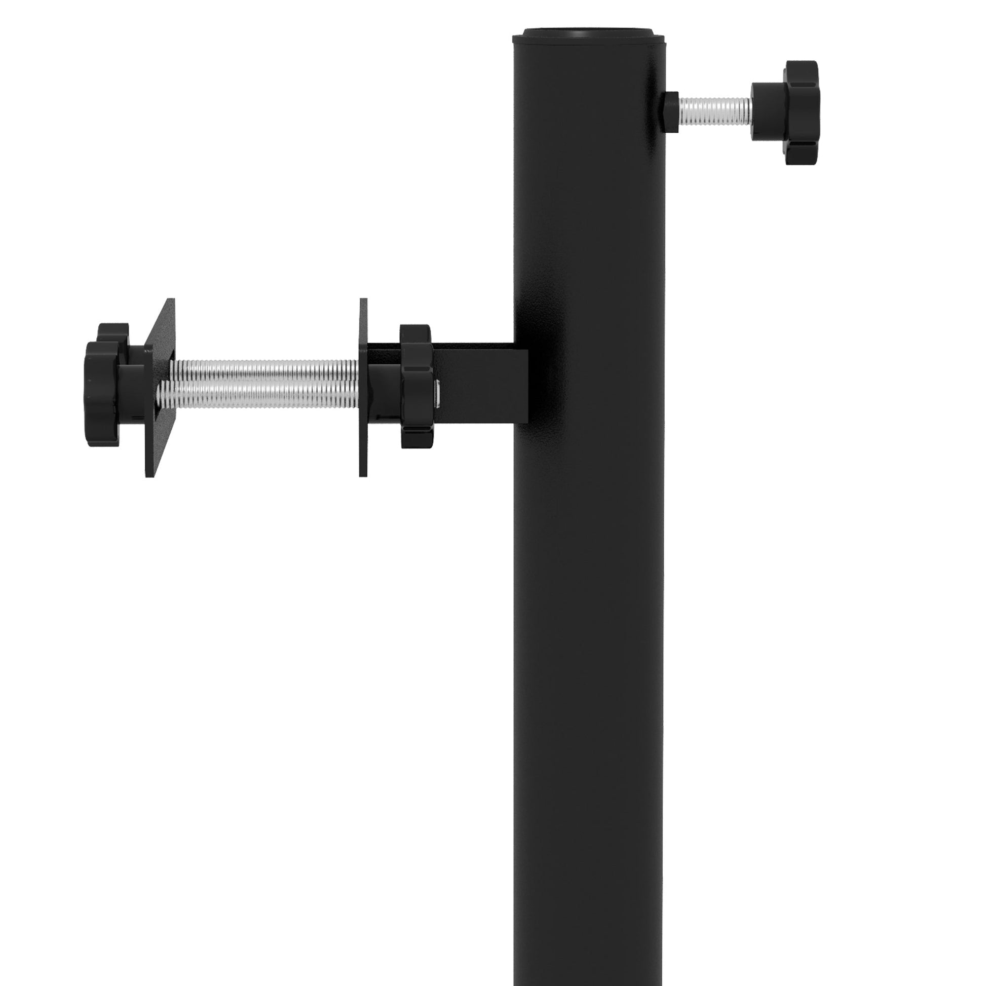 Patio Umbrella Holder with Adjustable Clamps, Umbrella Deck Mount Bracket for Railing, Balcony, Fences, Patio Umbrella Stand for Market Umbrella and Offset Umbrella, Black