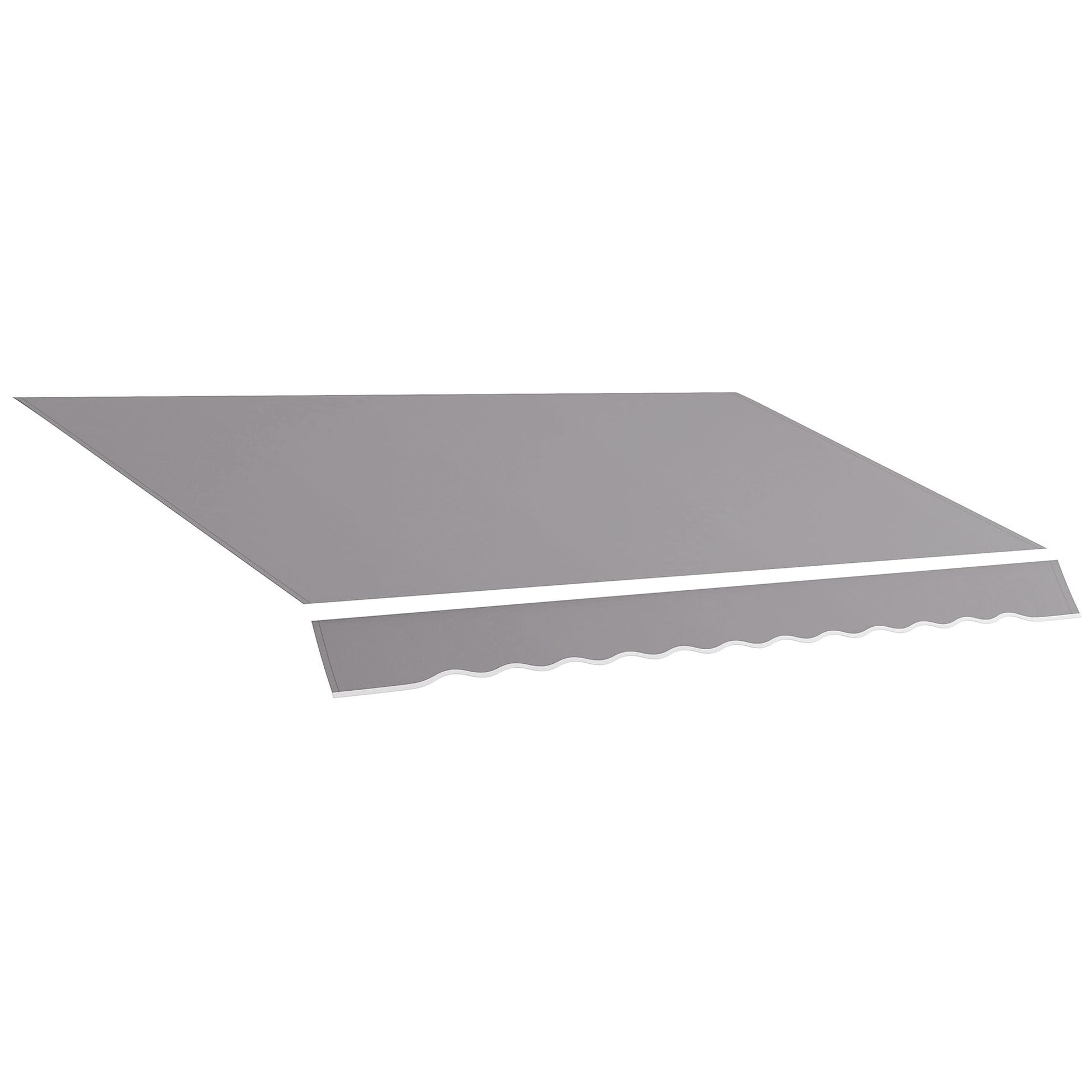 11' x 10' Retractable Awning Fabric Replacement Outdoor Sunshade Canopy Awning Cover, UV Protection, Light Grey