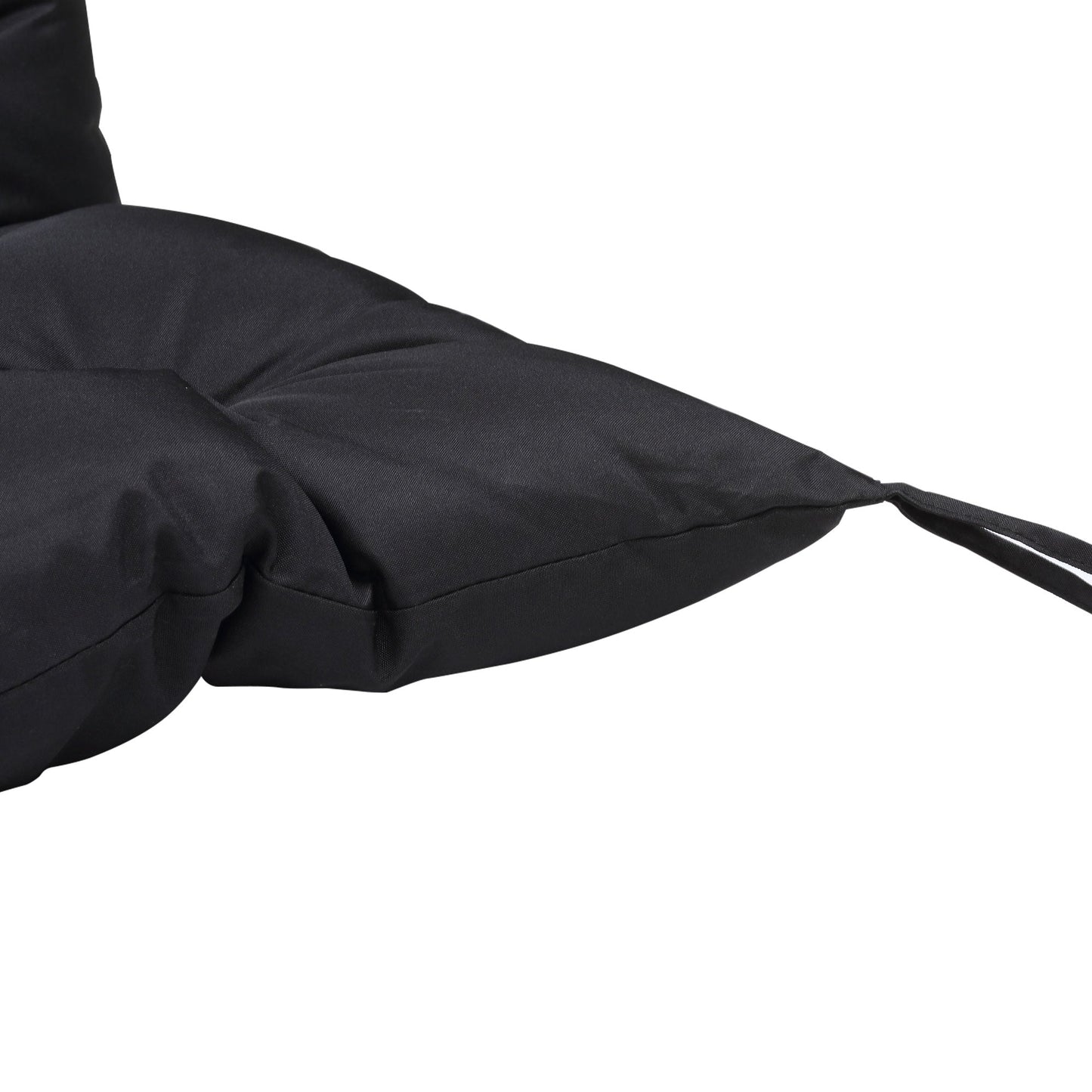 Porch Swing Cushion Garden Bench Cushion with Backrest, Non-Slip 3-Seater Thick Pad, Swing Chair Mat Replacement for Indoor and Outdoor, 59.1" x 38.6", Black