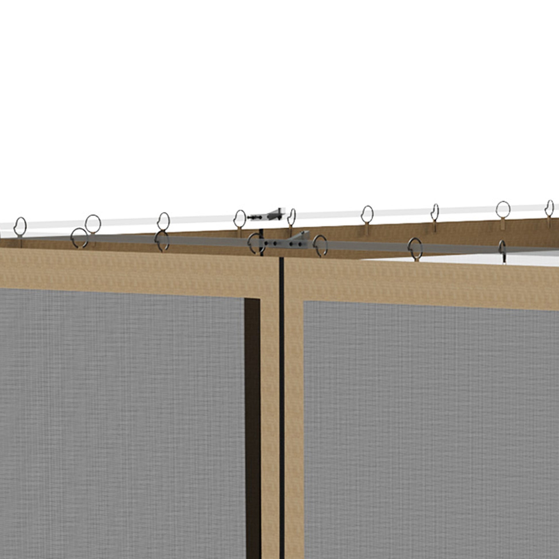 Replacement Mosquito Netting for Gazebo 10' x 10' Black Screen Walls for Canopy with Zippers for Parties and Outdoor Activities, Khaki