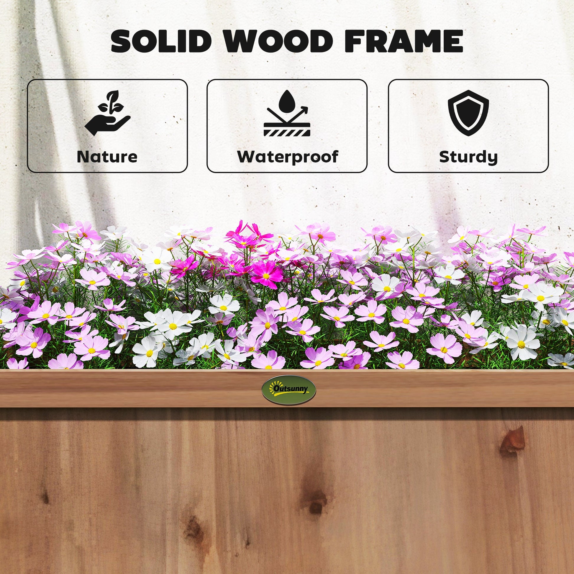 Raised Garden Bed with Arch Trellis, 59.8" Freestanding Garden Planter Box, Outdoor Planter Container for Vine Climbing Plant Flower Herb, Dark Brown Wood Effect