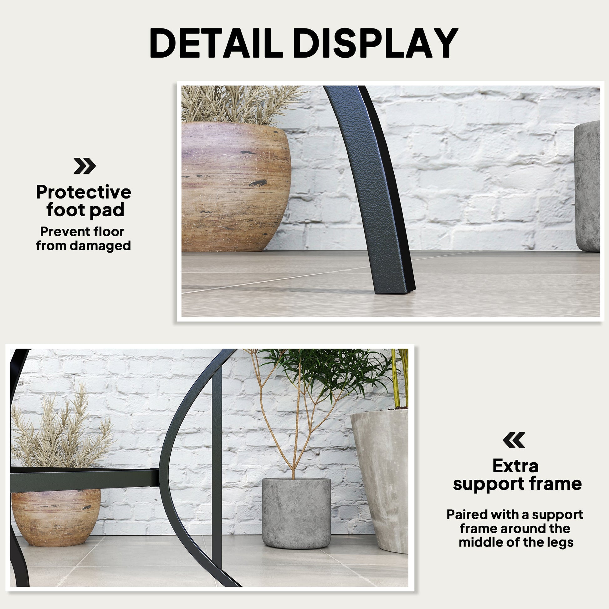 Outdoor Dining Table for Four, Patio Table with Parasol Hole, Square Garden Table with Slatted Metal Plate Top, for Backyard, Poolside, Black