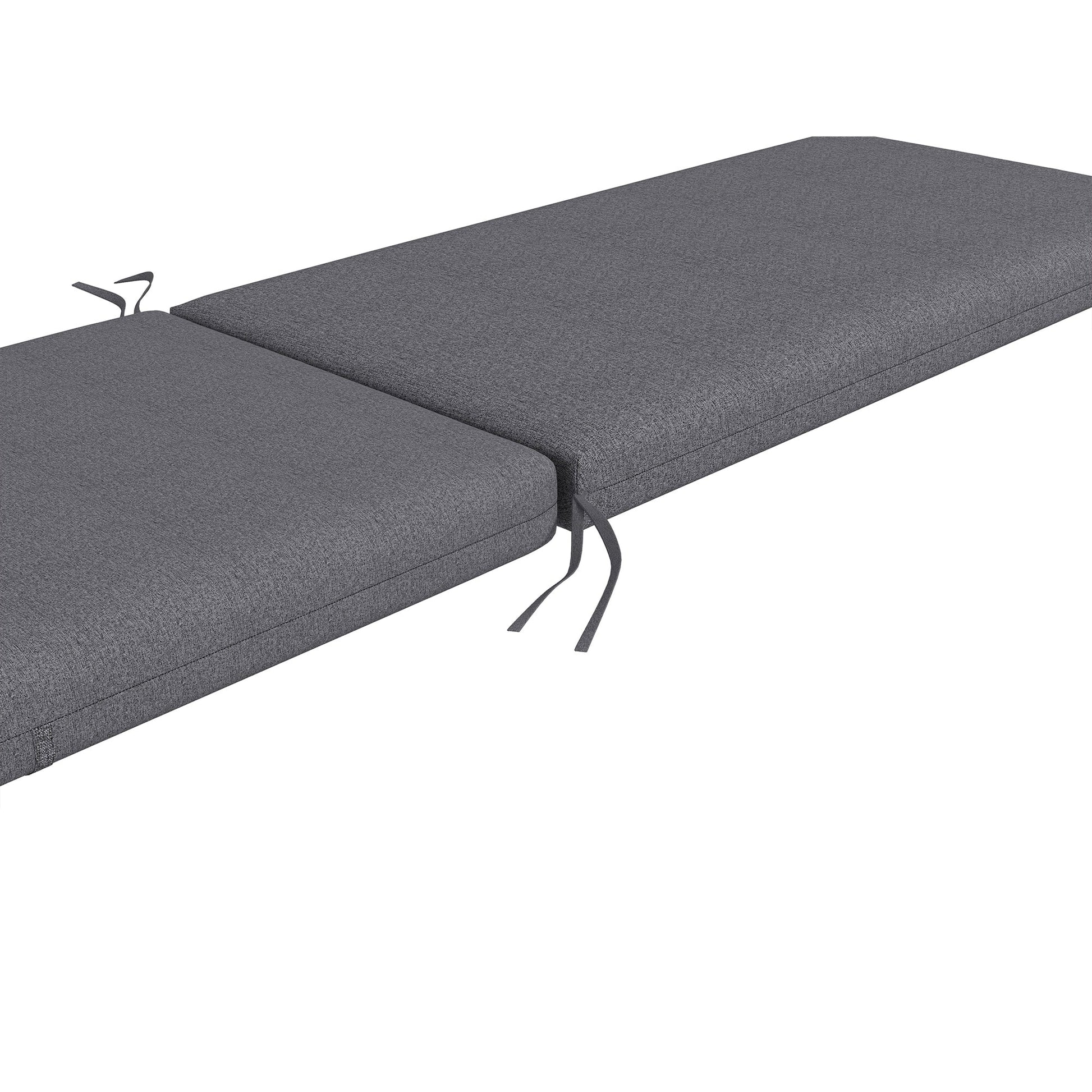 2-Piece Patio Chair Cushions Pillows, Seat Replacement Patio Cushions Set with Ties for Indoor Outdoor Garden Furniture, Grey