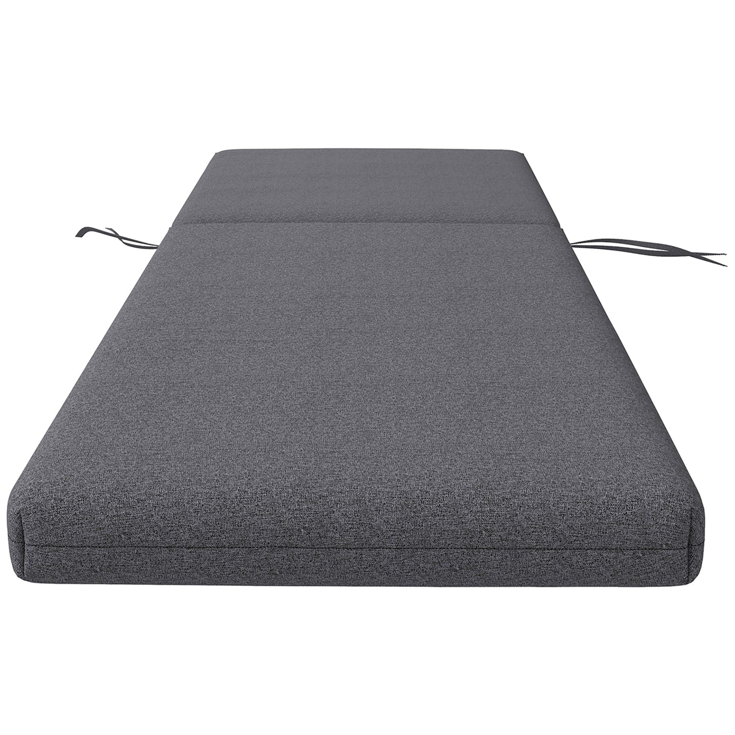 2-Piece Patio Chair Cushions Pillows, Seat Replacement Patio Cushions Set with Ties for Indoor Outdoor Garden Furniture, Grey