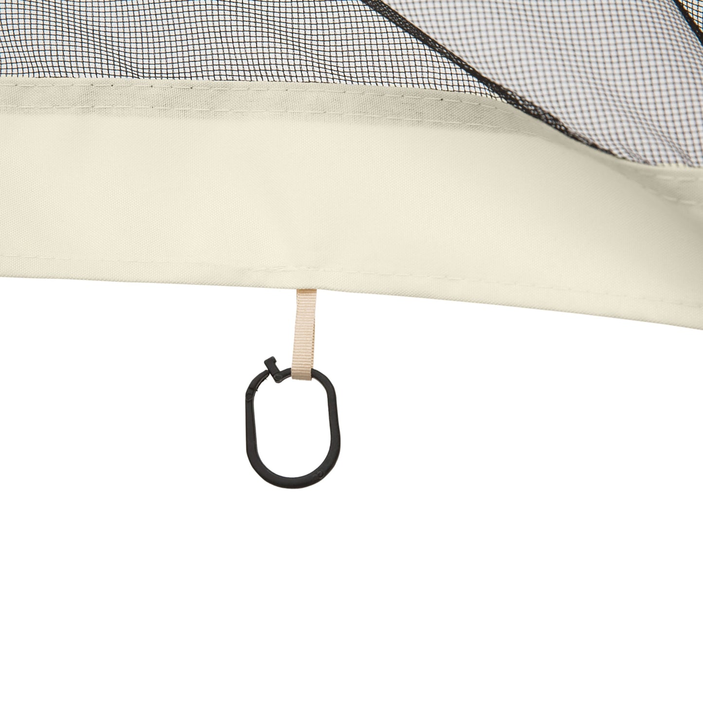 Replacement Mosquito Netting for Gazebo 10' x 13' Black Screen Walls for Canopy with Zippers for Parties and Outdoor Activities, Cream White
