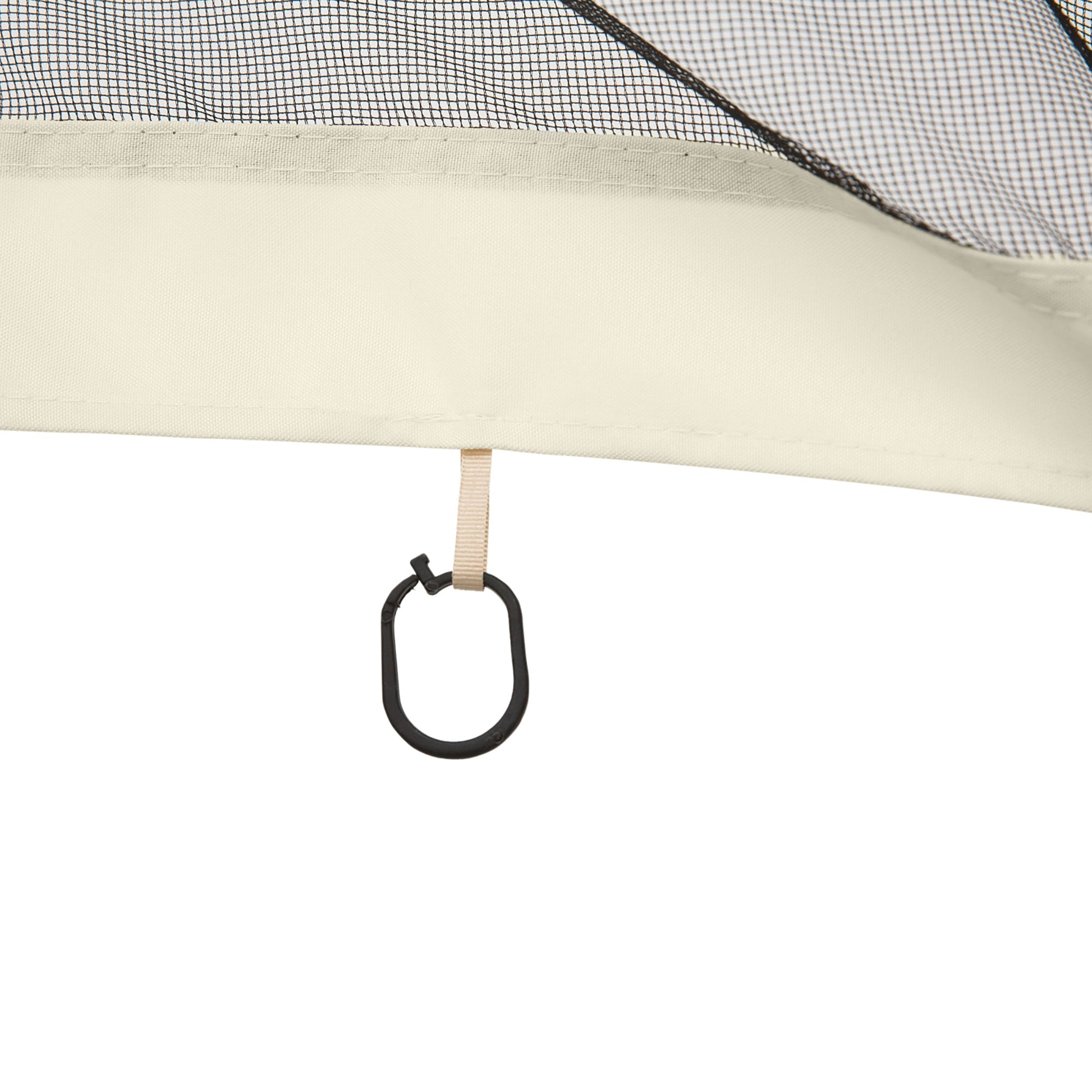 Replacement Mosquito Netting for Gazebo 10' x 13' Black Screen Walls for Canopy with Zippers for Parties and Outdoor Activities, Cream White