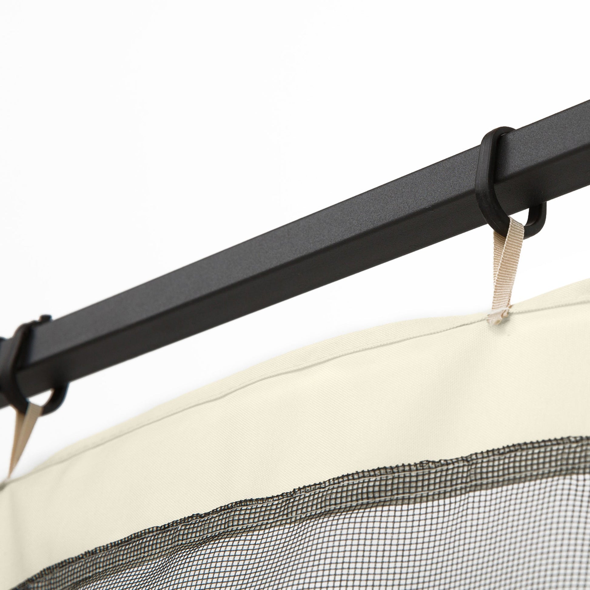 Replacement Mosquito Netting for Gazebo 10' x 13' Black Screen Walls for Canopy with Zippers for Parties and Outdoor Activities, Cream White