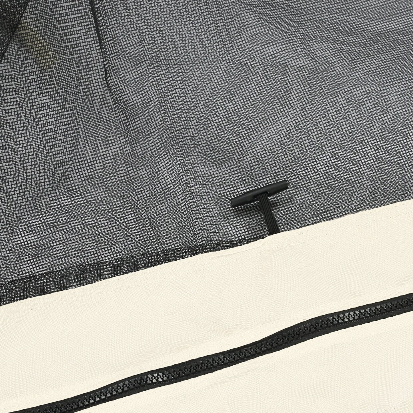 Replacement Mosquito Netting for Gazebo 12' x 12' Black Screen Walls for Canopy with Zippers for Parties and Outdoor Activities, Cream White