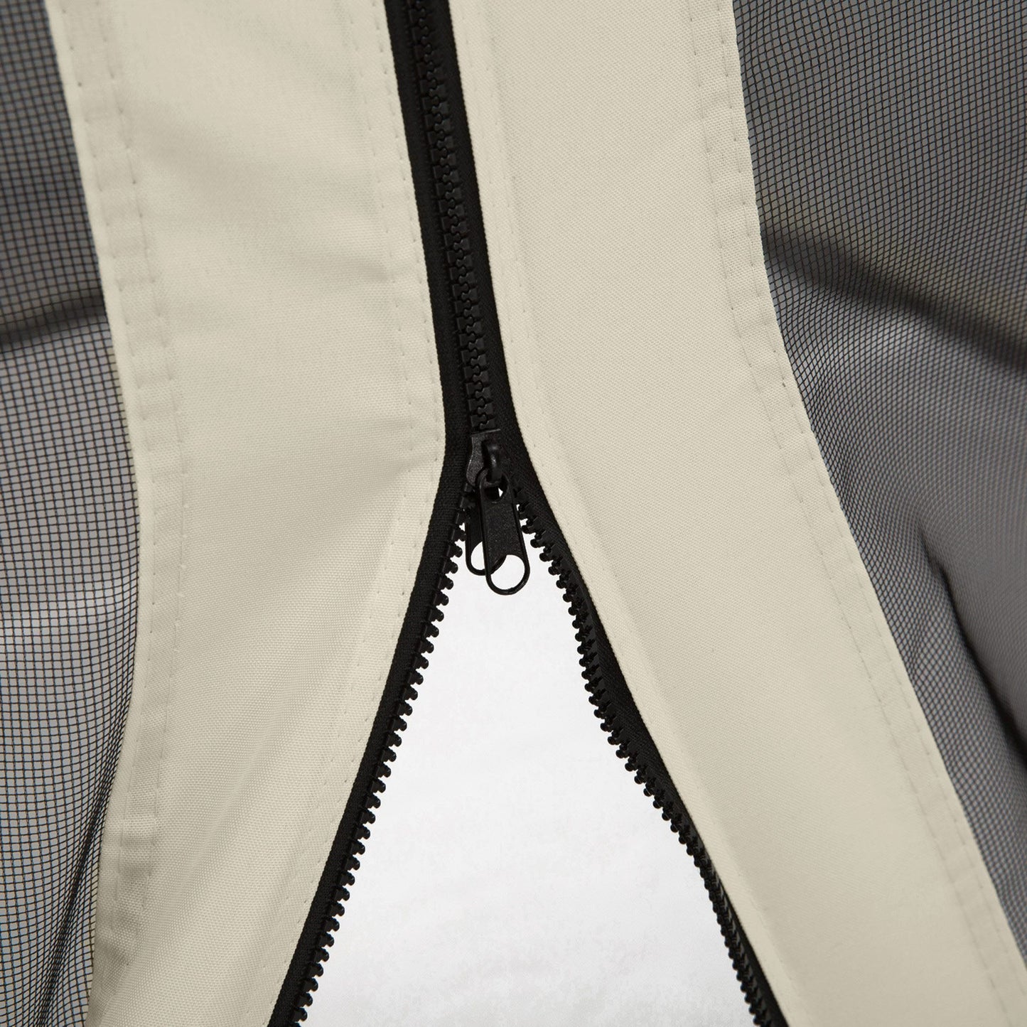 Replacement Mosquito Netting for Gazebo 13' x 13' Black Screen Walls for Canopy with Zippers for Parties and Outdoor Activities, Cream White
