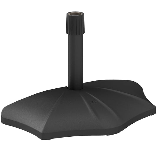 Patio Umbrella Base, 26lbs Concrete Half Umbrella Stand, Patio Umbrella Stand for 1.5"/1.9" Umbrella Poles, Half Umbrella Base for Outdoor, Lawn, Poolside, Black