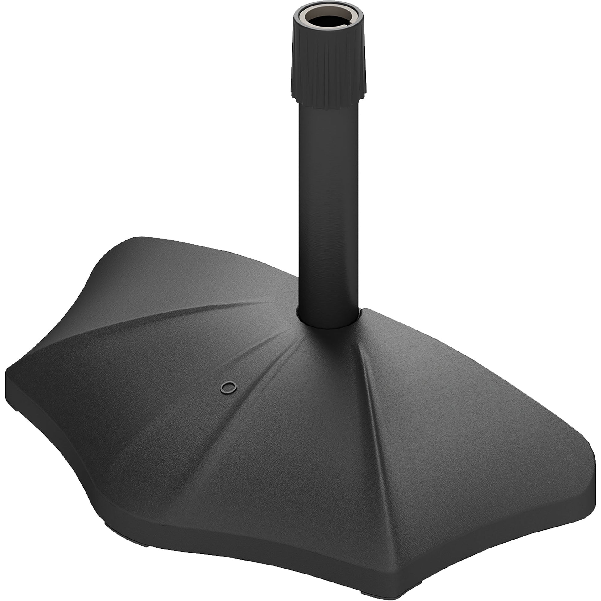 Patio Umbrella Base, 26lbs Concrete Half Umbrella Stand, Patio Umbrella Stand for 1.5"/1.9" Umbrella Poles, Half Umbrella Base for Outdoor, Lawn, Poolside, Black