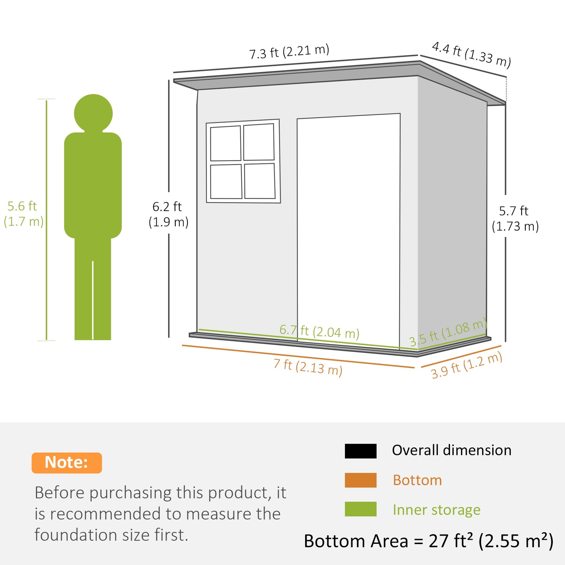 7' x 4' Outdoor Storage Shed, Galvanised Steel Garden Shed with Window, Lockable Wide Door and Air Vents for Outdoor Patio, Dark Grey