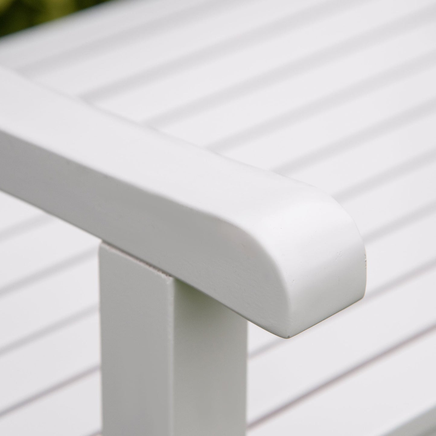 2-Seater Wooden Garden Bench, 4FT Outdoor Patio Loveseat with Unique X-Shape Back for Yard, Lawn, Porch, White