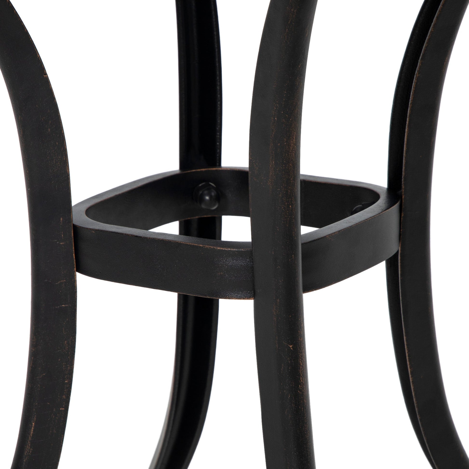 Cast Aluminum Outdoor Side Table, 21" Square Patio End Table with Umbrella Hole, Bistro Table for Garden, Balcony, Poolside, Bronze