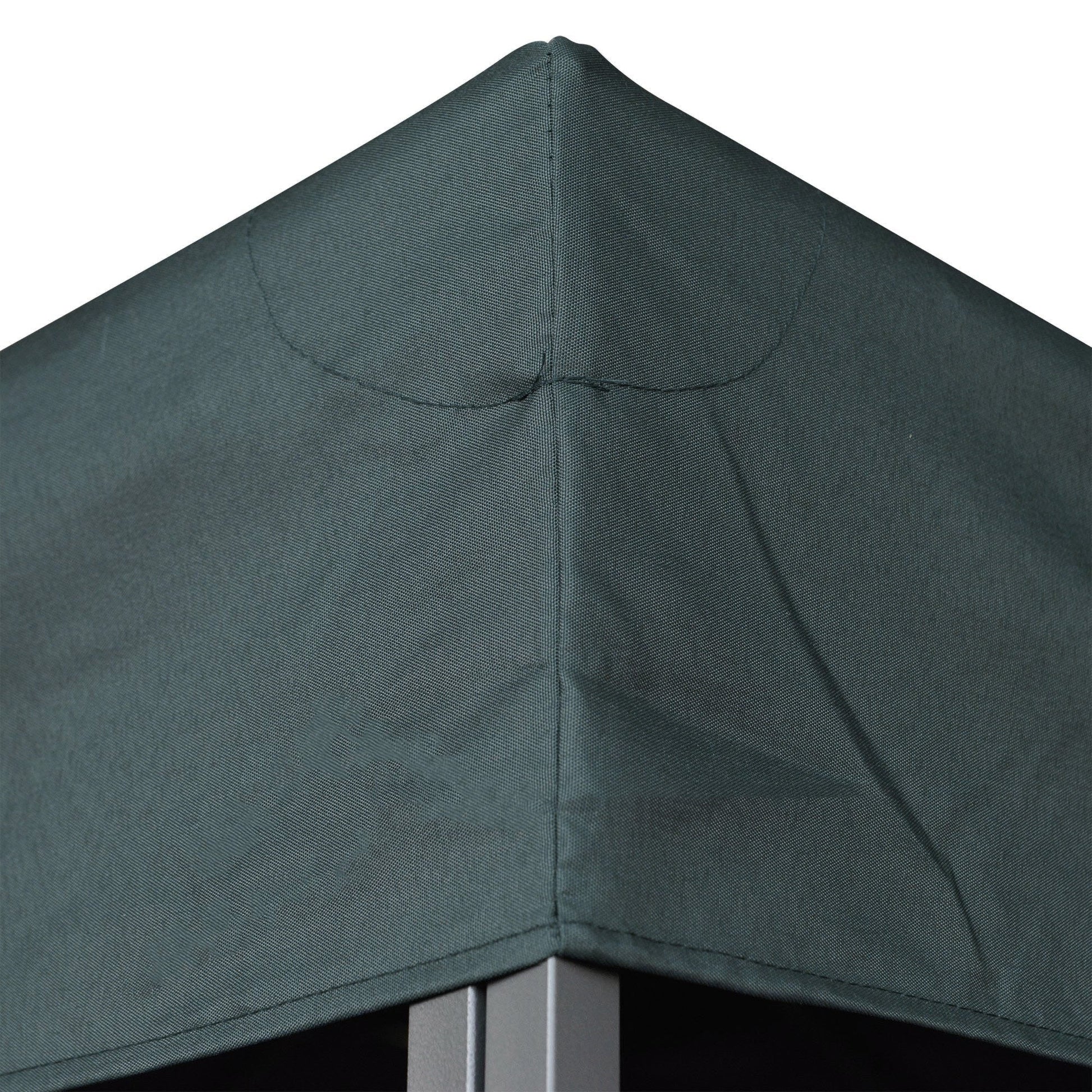 9.8' x 9.8' Square 2-Tier Gazebo Canopy Replacement Top Cover Outdoor Garden Sun Shade, Charcoal Grey