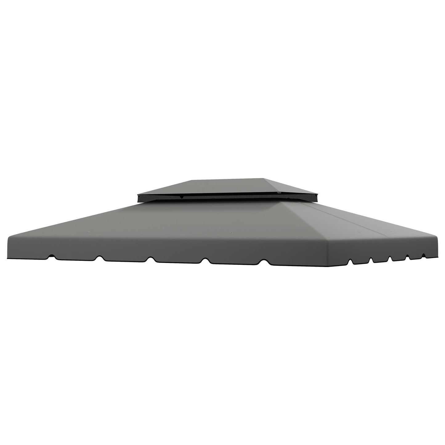 13.1' x 9.8' Gazebo Replacement Canopy, Gazebo Top Cover with Double Vented Roof for Garden Patio Outdoor TOP ONLY, Grey