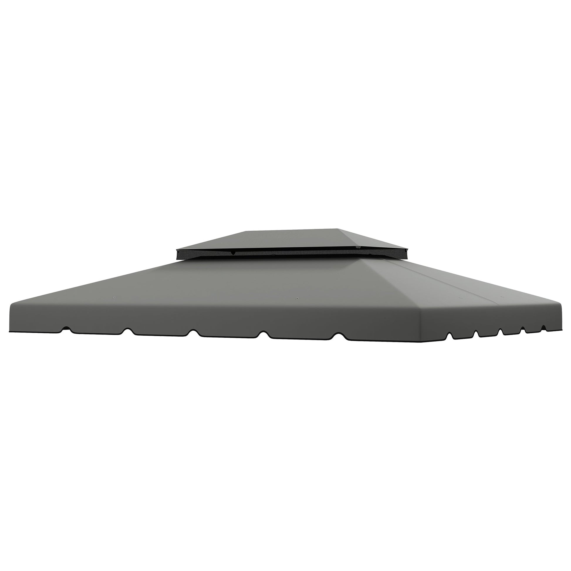 13.1' x 9.8' Gazebo Replacement Canopy, Gazebo Top Cover with Double Vented Roof for Garden Patio Outdoor TOP ONLY, Grey