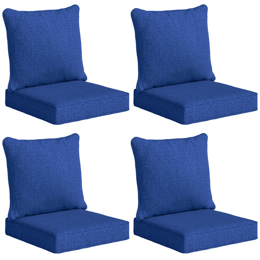 Outdoor Chair Cushions Set of 4, 24" x 24" Fade Resistant Patio Chair Cushions for Outdoor Furniture, Outdoor Seat Cushions, Navy Blue