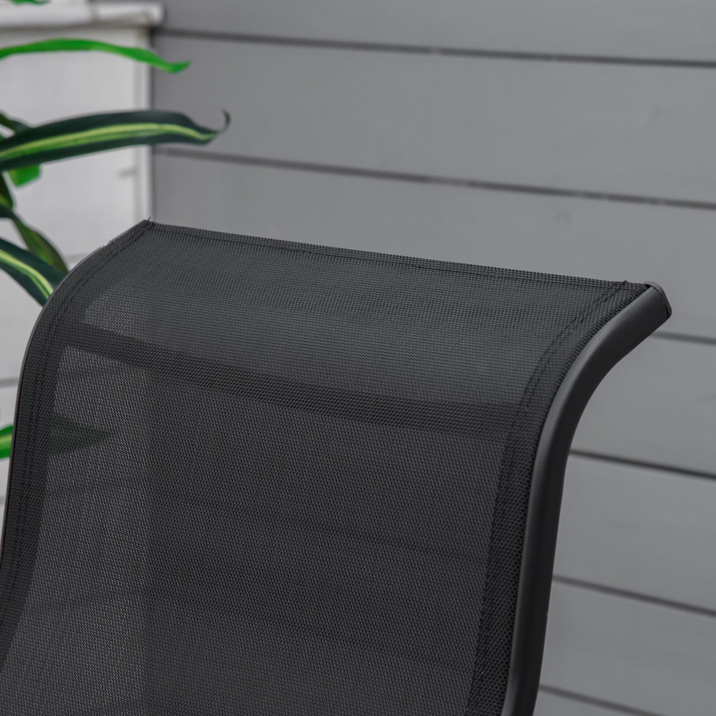 Patio Glider with Breathable Mesh Fabric, Outdoor Glider Chair, Garden Rocking Gliding Seat for Patio, Yard, Porch, Black
