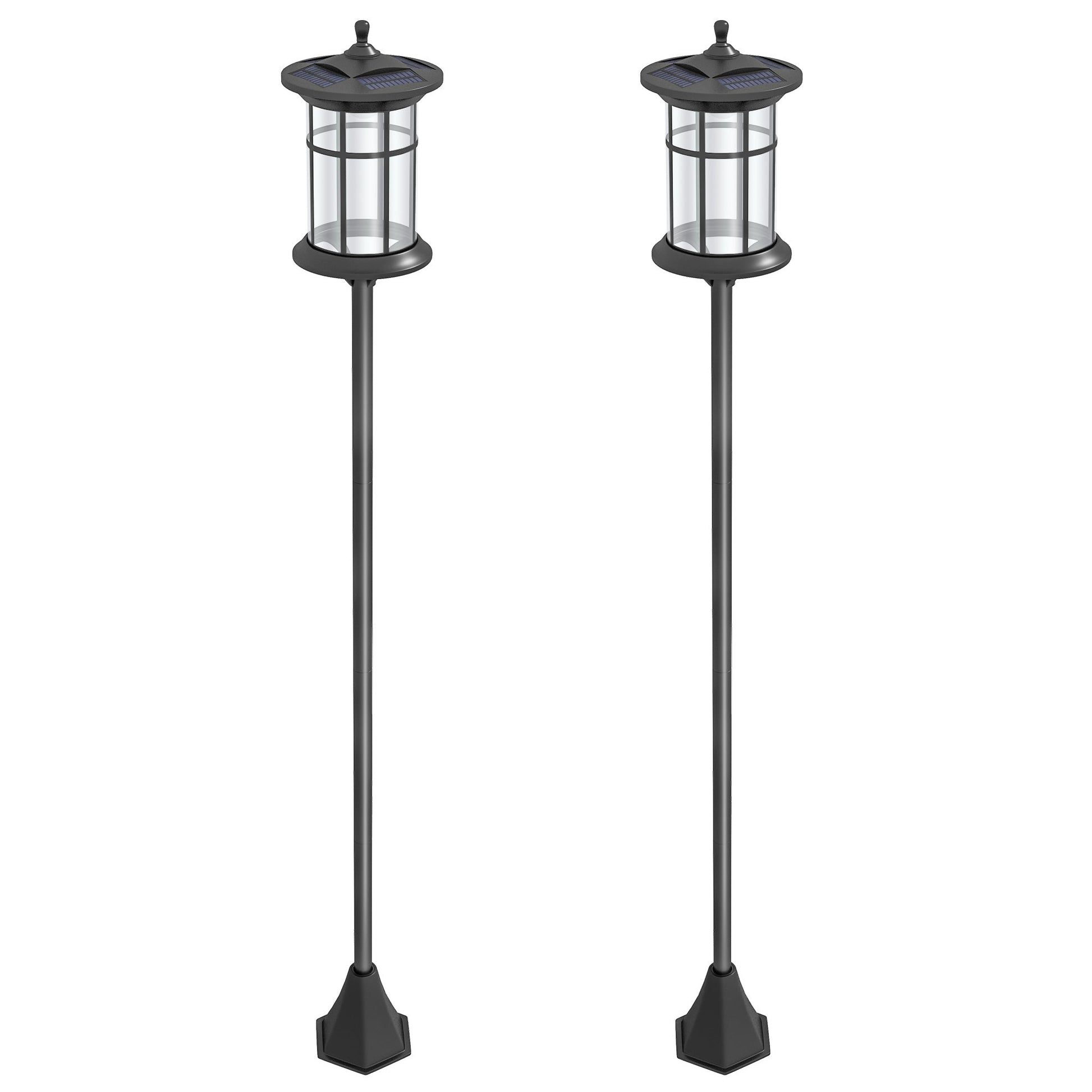 Solar Lamp Post Light, 72" LED Outdoor Street Light, Waterproof IP44 for Patio, Garden, Backyard, Pathway, Cool White, 2 Pack
