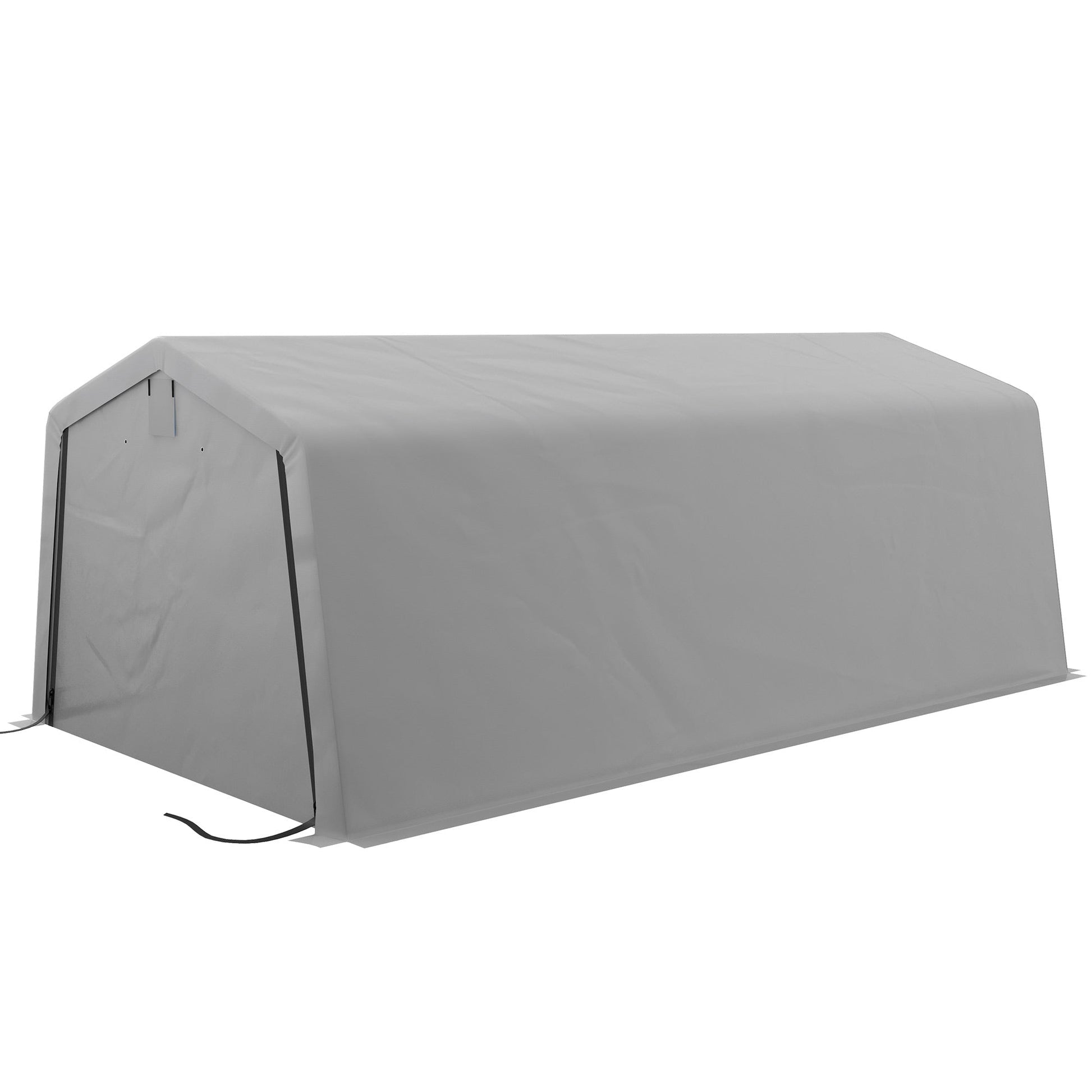 11' x 20' Heavy Duty Carport, Portable Garage Canopy Tent with 2 Ventilation Windows and Large Door, for Car, Truck, Boat, Motorcycle, Bike, Garden Tools, Grey