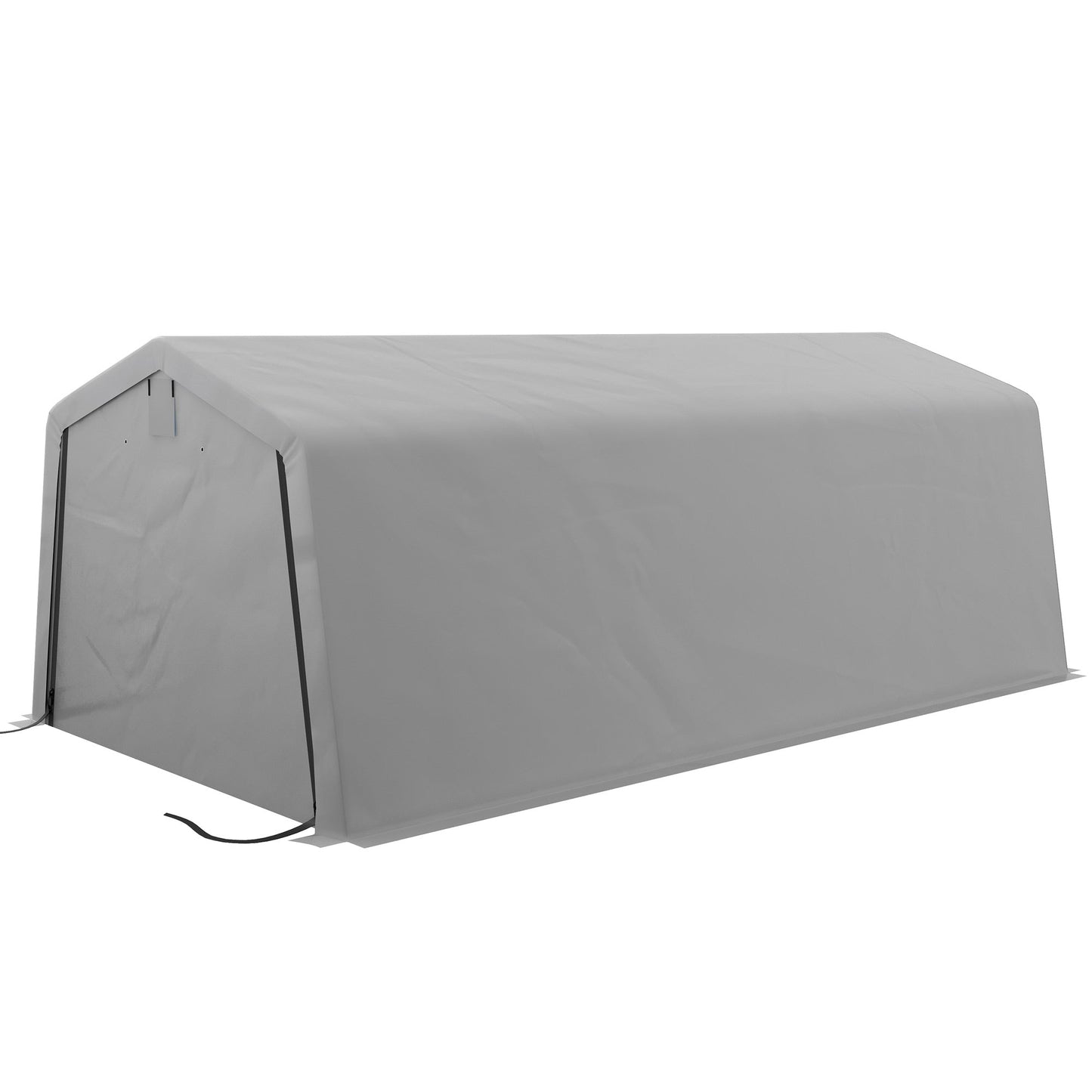 11' x 20' Heavy Duty Carport, Portable Garage Canopy Tent with 2 Ventilation Windows and Large Door, for Car, Truck, Boat, Motorcycle, Bike, Garden Tools, Grey