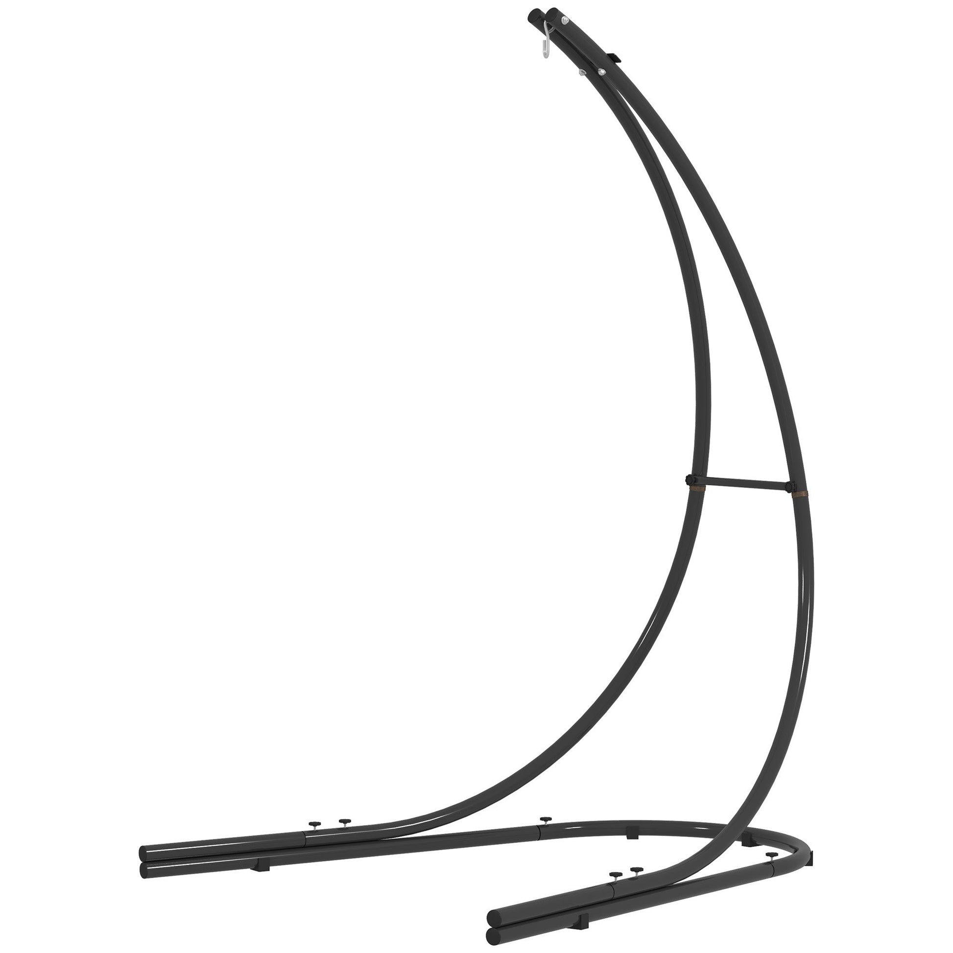 Hammock Chair Stand, Heavy Duty Steel Hammock Stand Only with Extra Large Base, Single Hanging Egg Chair Swing Frame for Indoor Outdoor, 330 LBS Capacity, Black