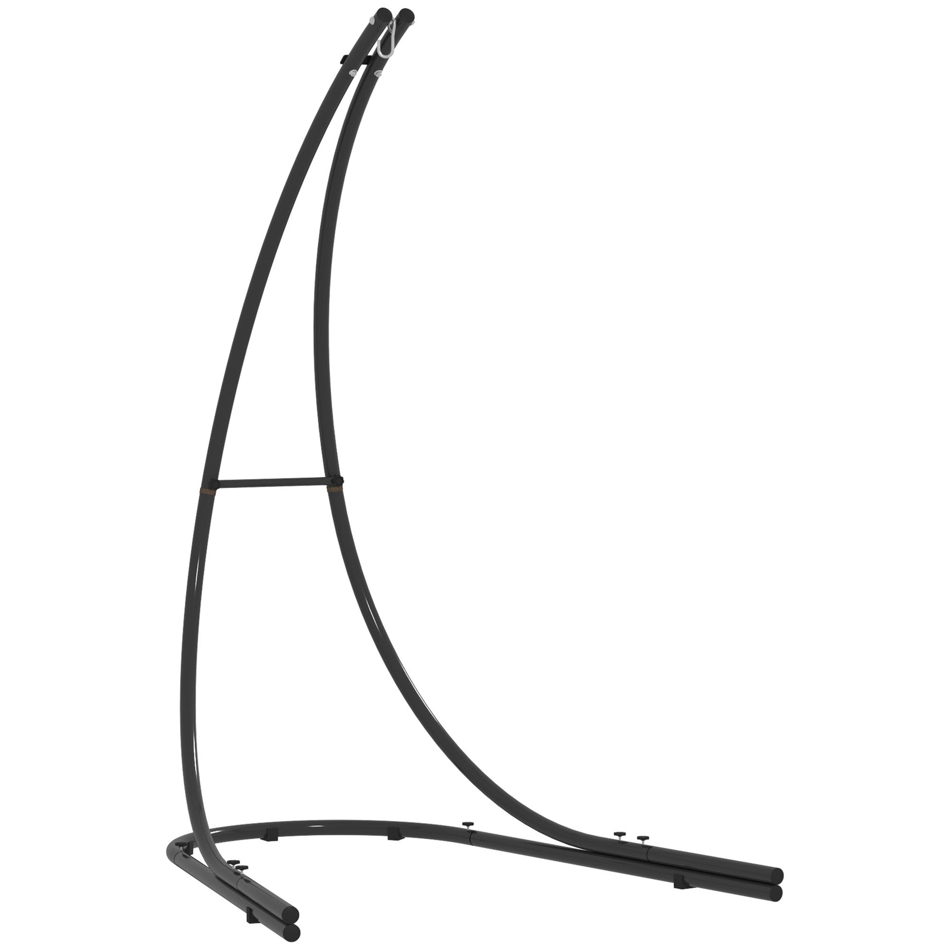 Hammock Chair Stand, Heavy Duty Steel Hammock Stand Only with Extra Large Base, Single Hanging Egg Chair Swing Frame for Indoor Outdoor, 330 LBS Capacity, Black
