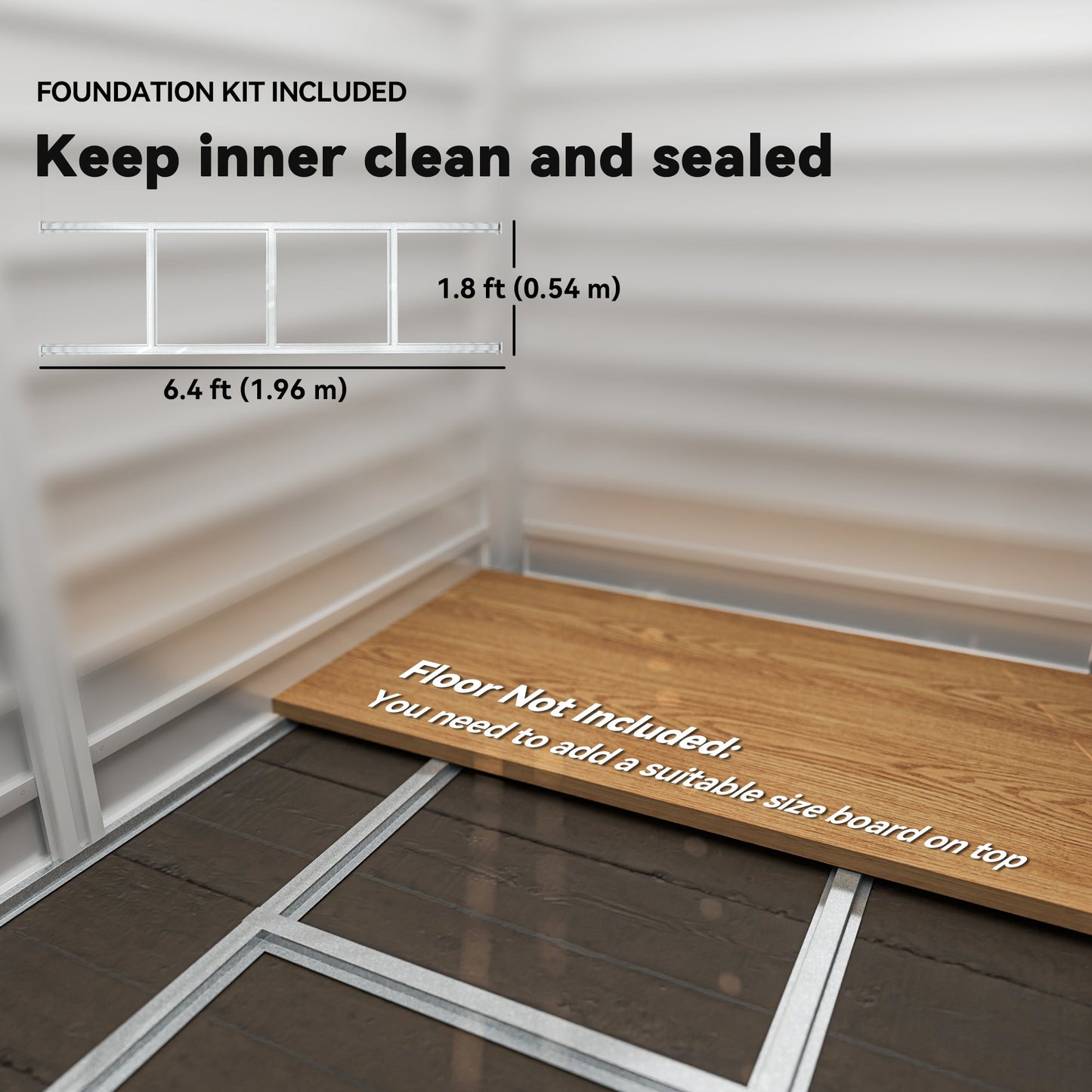 7' x 4' Outdoor Storage Shed, Easy to Assemble, Upgraded Galvanised Steel Frame with Foundation Kit, Double Doors with Lock, Metal Garden Shed with Vents Gloves, Dark Grey