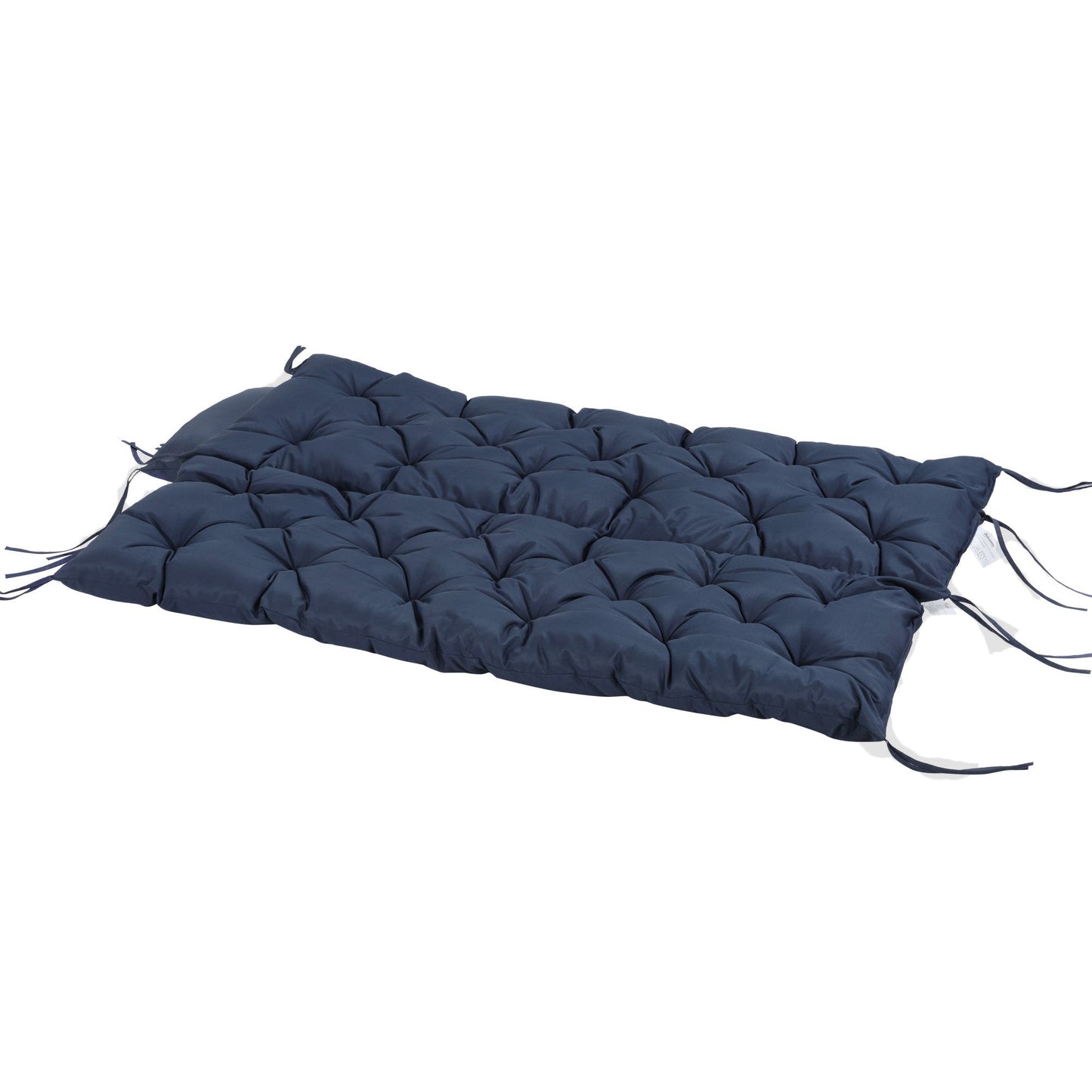 Porch Swing Cushion Garden Bench Cushion with Backrest, Non-Slip 3-Seater Thick Pad, Swing Chair Mat Replacement for Indoor and Outdoor, 59.1" x 38.6", Dark Blue