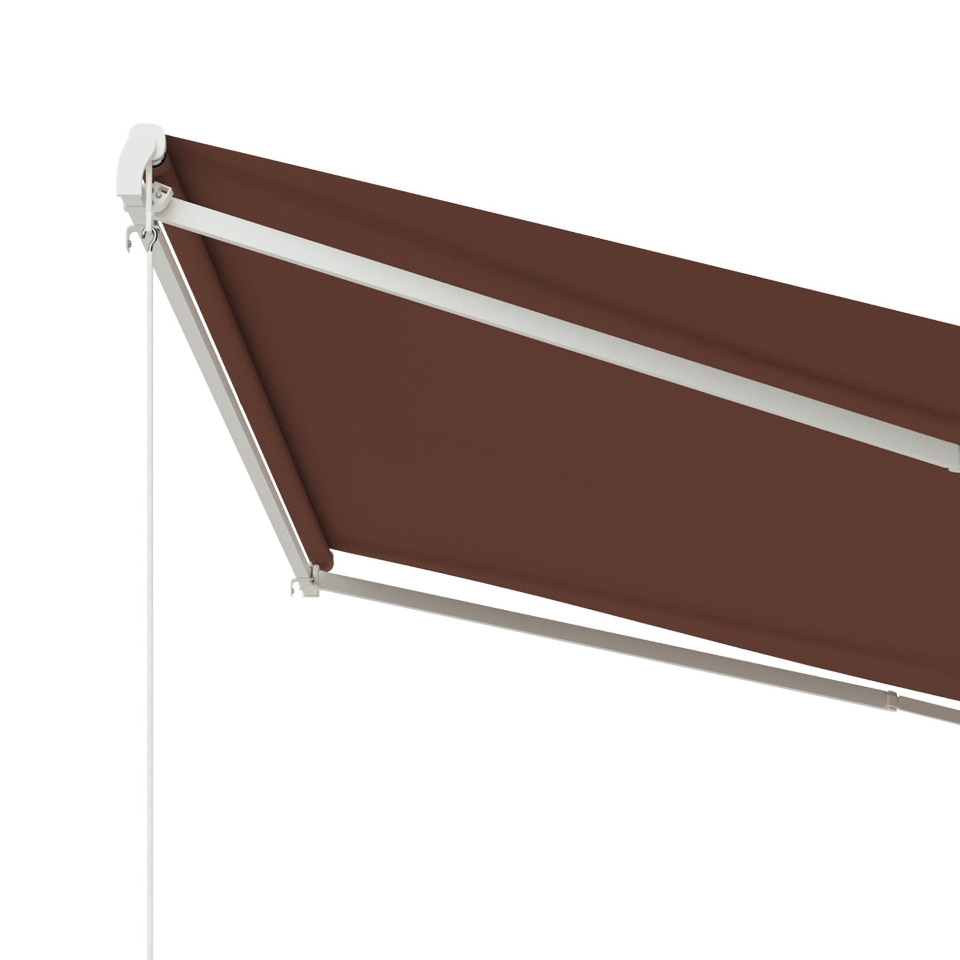 13' x 10' Electric Awning, Retractable Awning Sun Shade Shelter with Remote Controller, Manual Crank Handle and Aluminum Frame, for Deck, Balcony, Yard, Coffee
