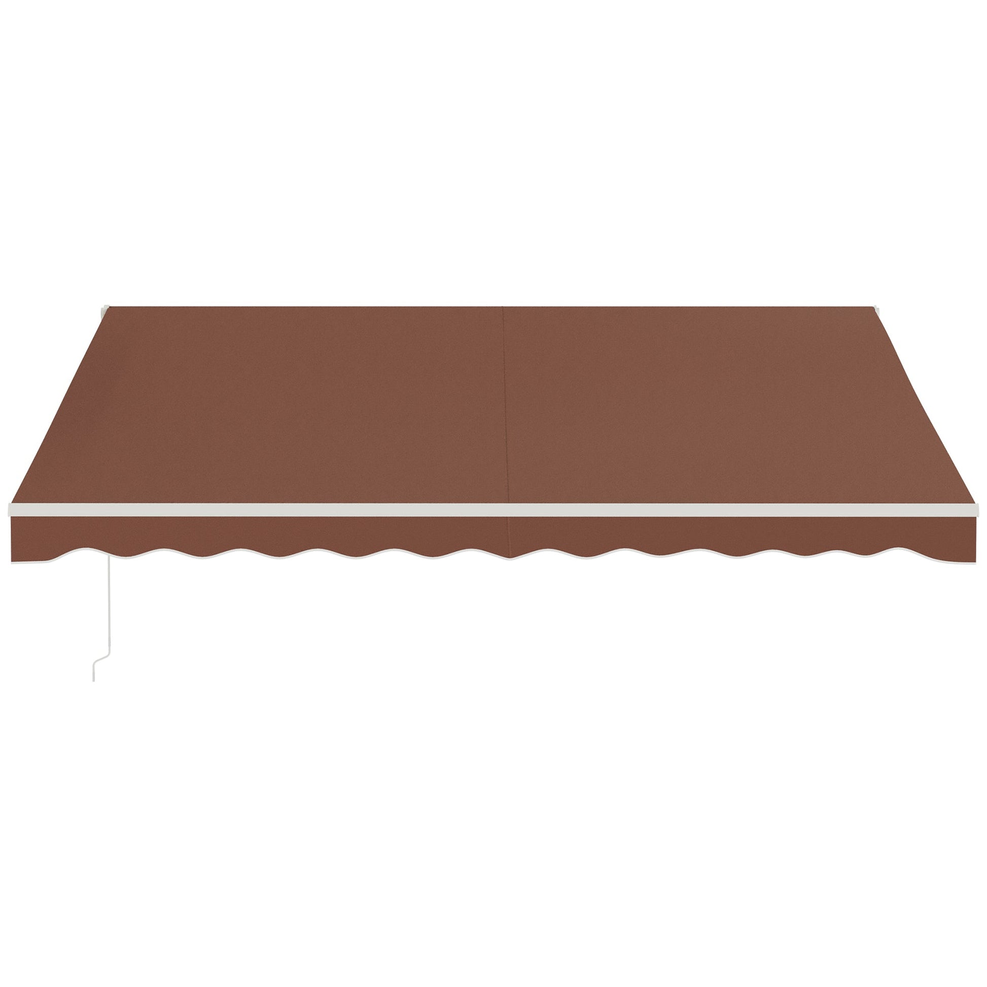 13' x 10' Electric Awning, Retractable Awning Sun Shade Shelter with Remote Controller, Manual Crank Handle and Aluminum Frame, for Deck, Balcony, Yard, Coffee