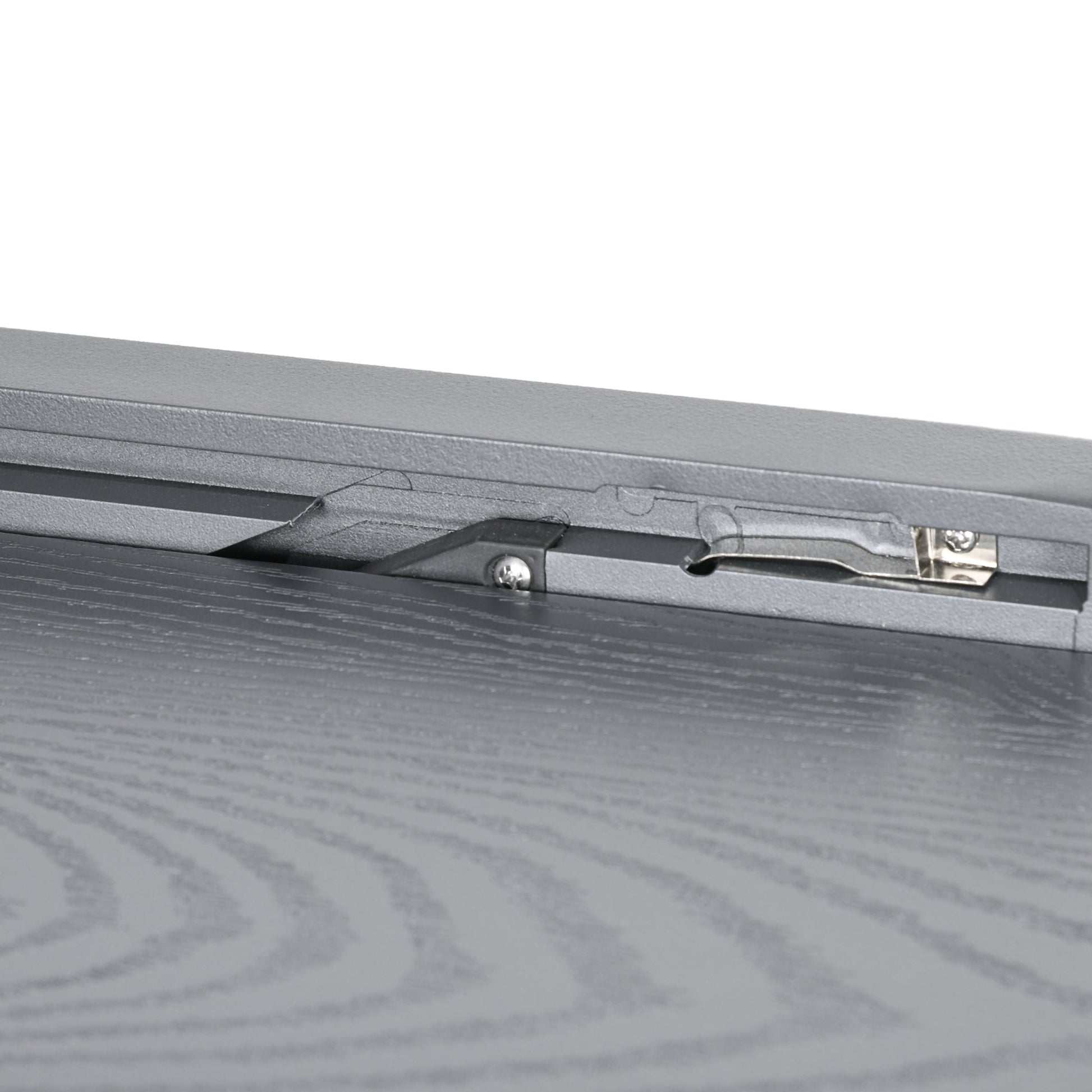 Extendable Outdoor Dining Table for 4-6, 31.5"-63" Rectangle Patio Table with Aluminium Frame, Steel Tabletop, for Garden, Backyard, Balcony, Deck, Dark Grey
