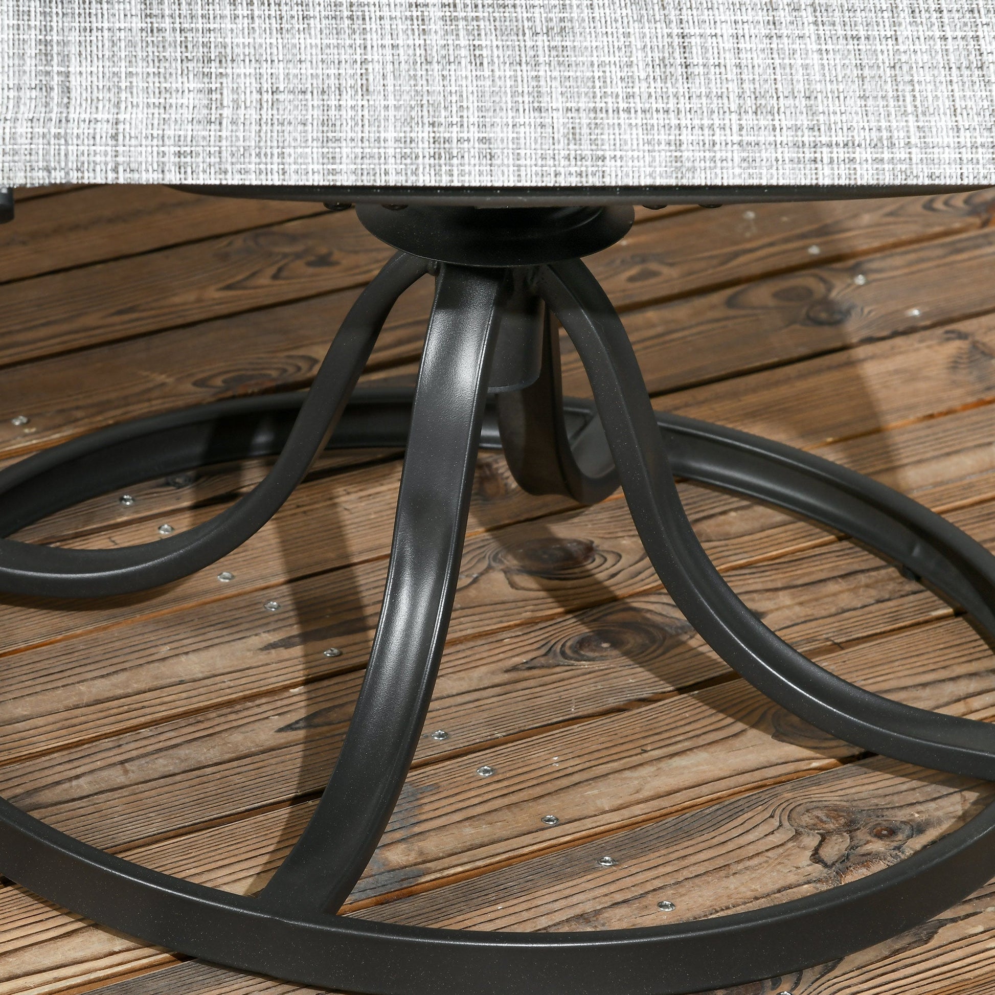 2-Piece Swivel Patio Dining Chairs, 360° Swivel Rocking Outdoor Chairs with Curved Armrests, Breathable Mesh Seat & S Shape Backrest for Yard, Lawn, Porch, Dark Grey