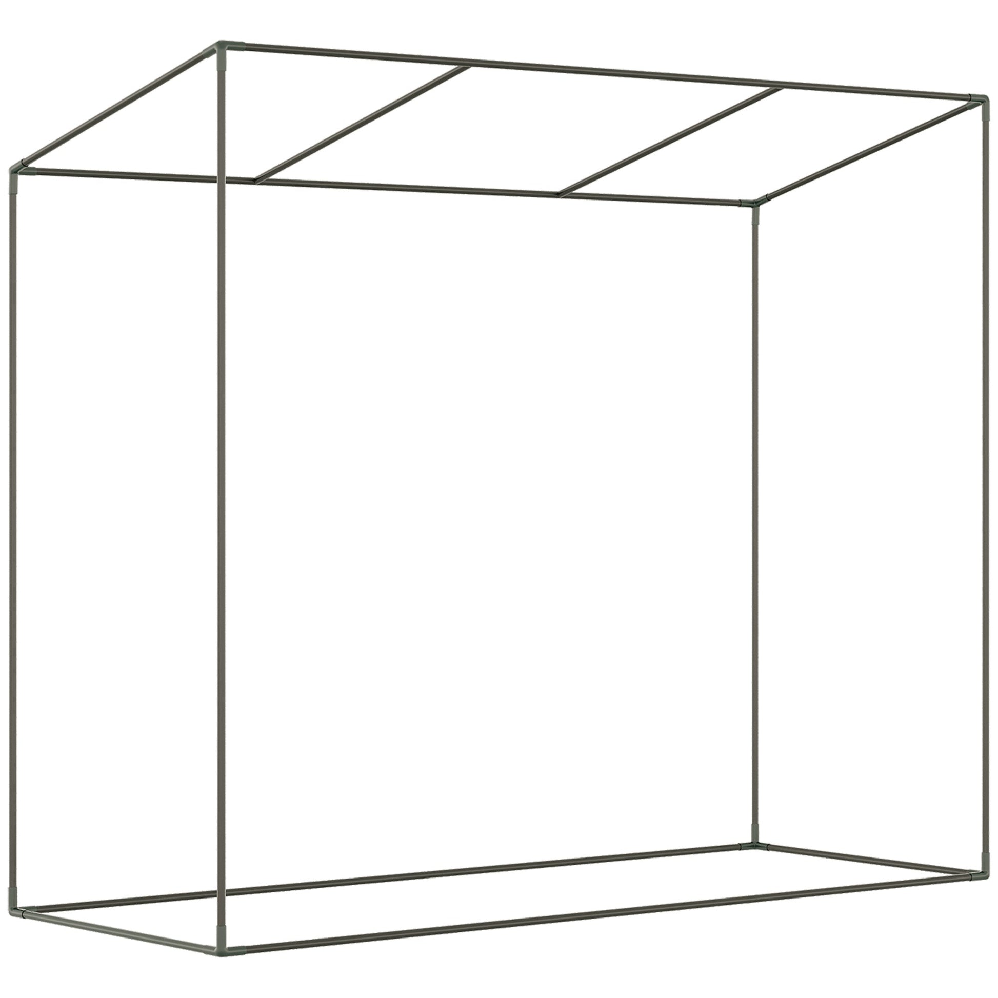 6.6' x 2.5' x 5.5' Walk-in Greenhouse Patio Hot House Plants Flowers Herbs Tomato Grow with Steel Frame Door Window Garden Balcony Patio White