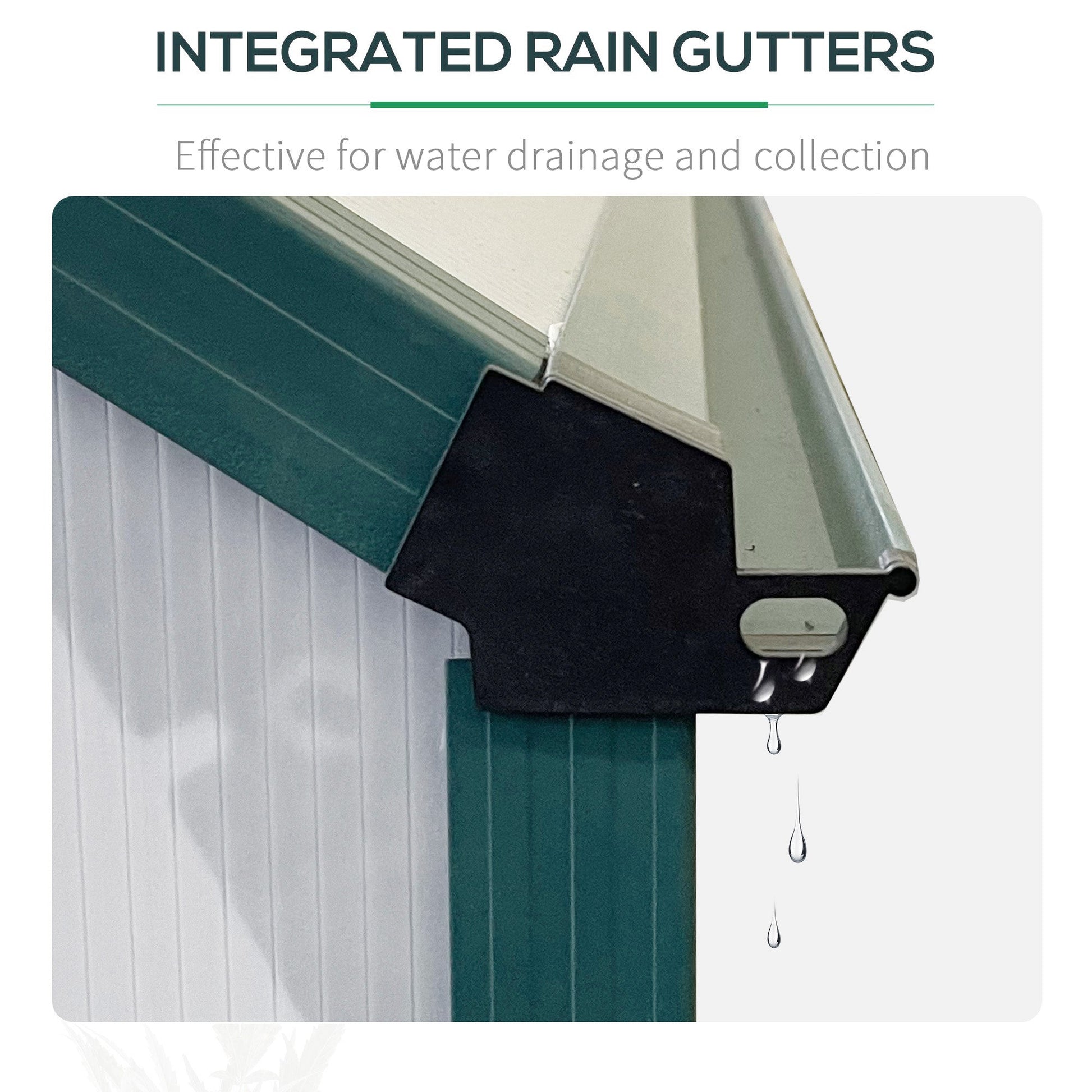 6' x 12' x 6.5' Polycarbonate Greenhouse, Walk-in Green House with Adjustable Roof Vent Galvanized Base Sliding Door Rain Gutter for Outdoor Garden Backyard, Green