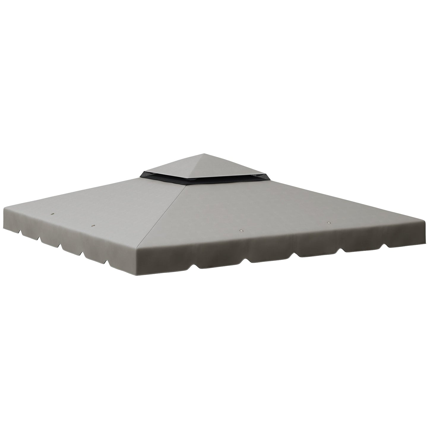 9.8' x 9.8' Gazebo Replacement Canopy, Gazebo Top Cover with Double Vented Roof for Garden Patio Outdoor TOP ONLY, Grey