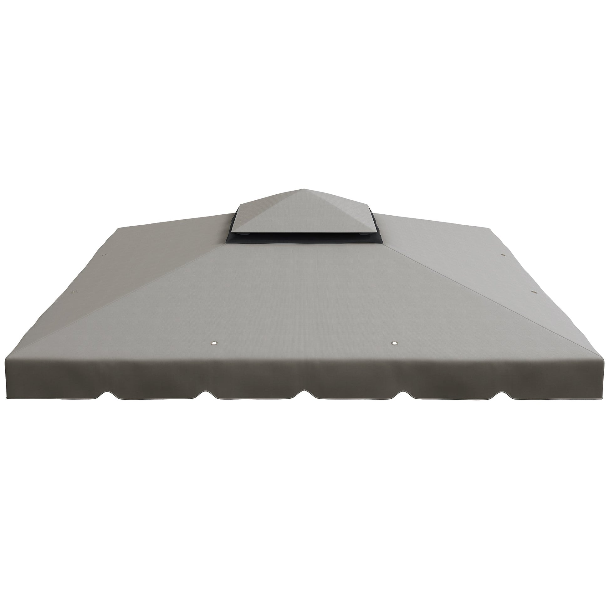 9.8' x 9.8' Gazebo Replacement Canopy, Gazebo Top Cover with Double Vented Roof for Garden Patio Outdoor TOP ONLY, Grey