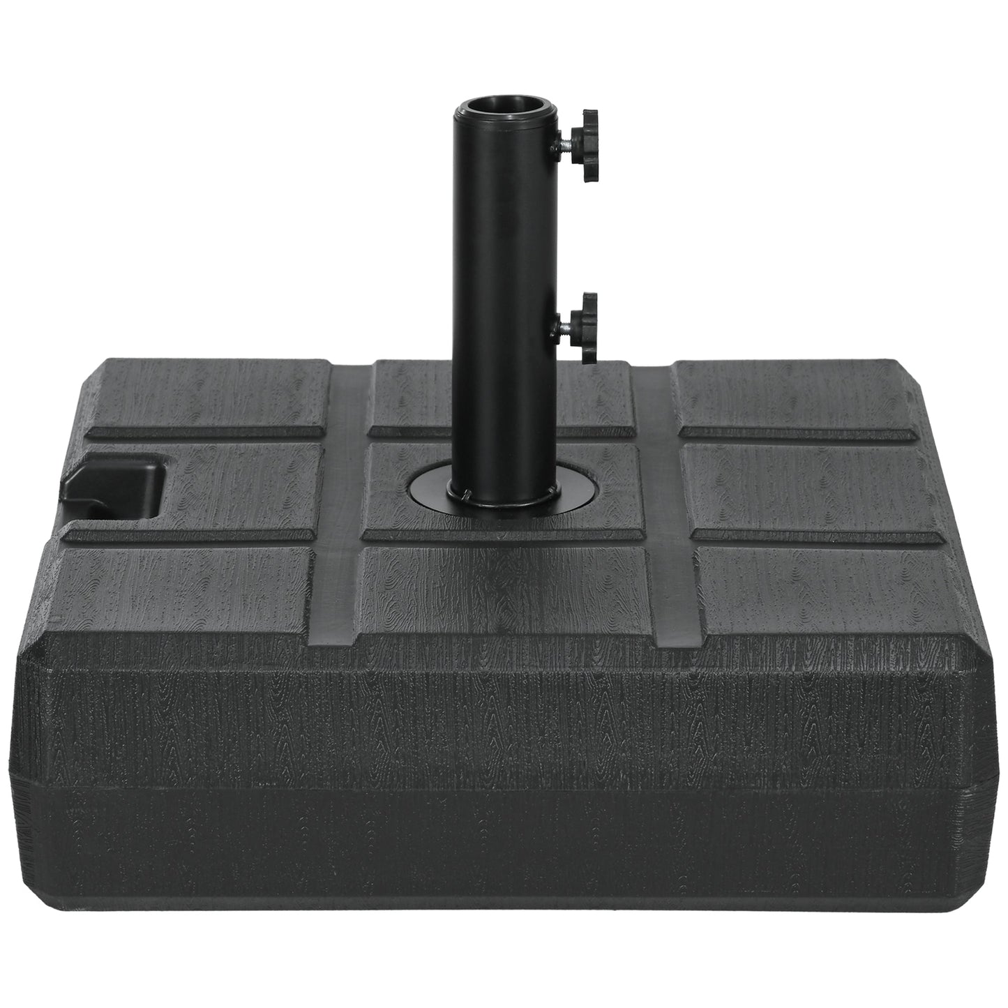 88 lbs. Fillable Umbrella Base with Steel, Umbrella Holder for 1.5" or 1.9" Umbrella Poles, Square & Reversible Heavy Duty Market Umbrella Stand, Black