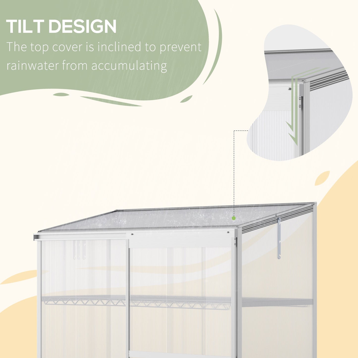 Aluminum Cold Frame Greenhouse, Raised Planter Bed Protection with Openable Top and 2 Shelves for Outdoor Indoor, 52" x 23" x 55", Silver