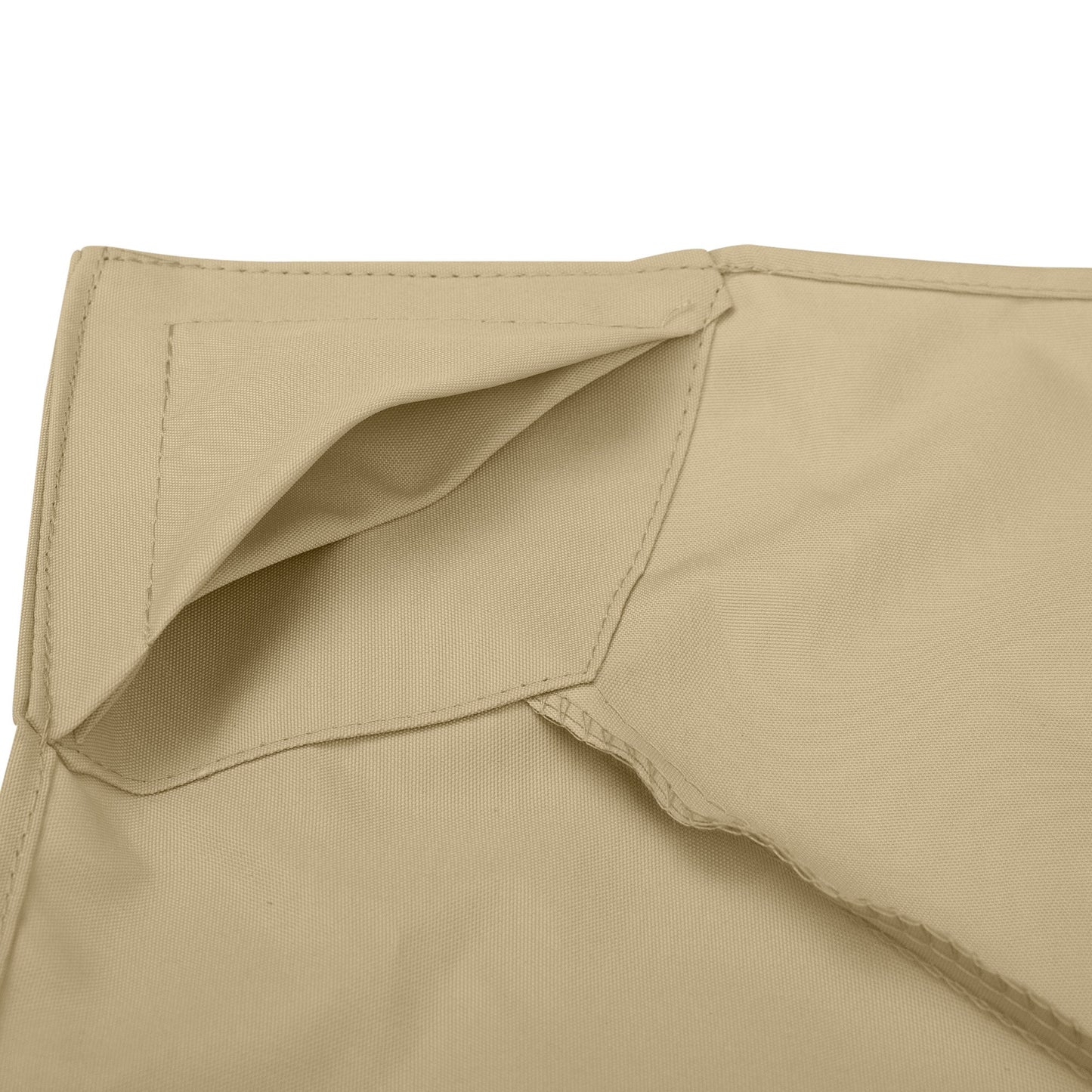 9.8' x 9.8' Square 2-Tier Gazebo Canopy Replacement Top Cover Outdoor Garden Sun Shade, Beige