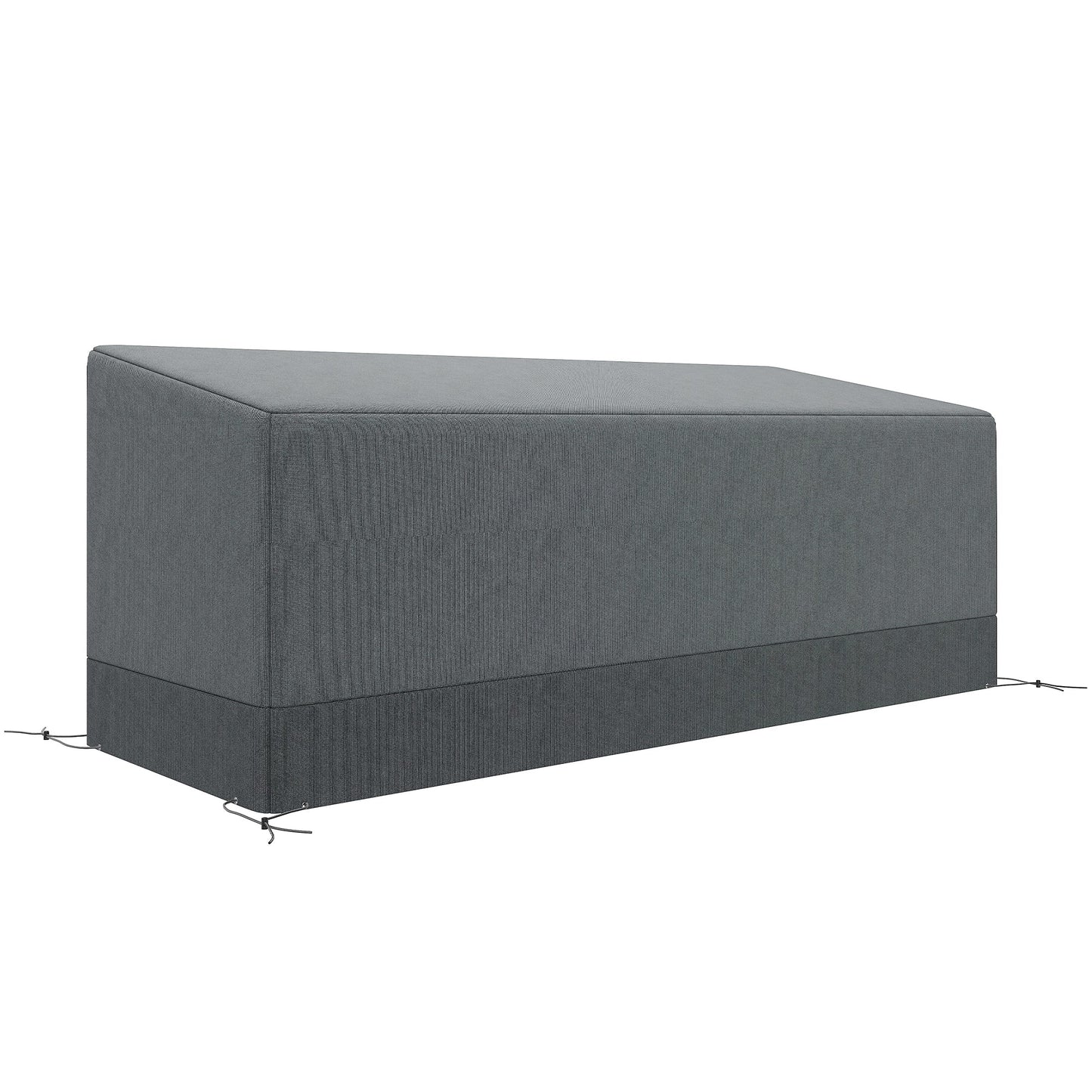 Patio Furniture Covers Waterproof for 3 Seater Sofa Bistro Set, 600D Heavy Duty Oxford Outdoor Patio Cover, UV-Resistant Sectional Couch Cover, 75" x 28.3" x 29.9", Grey