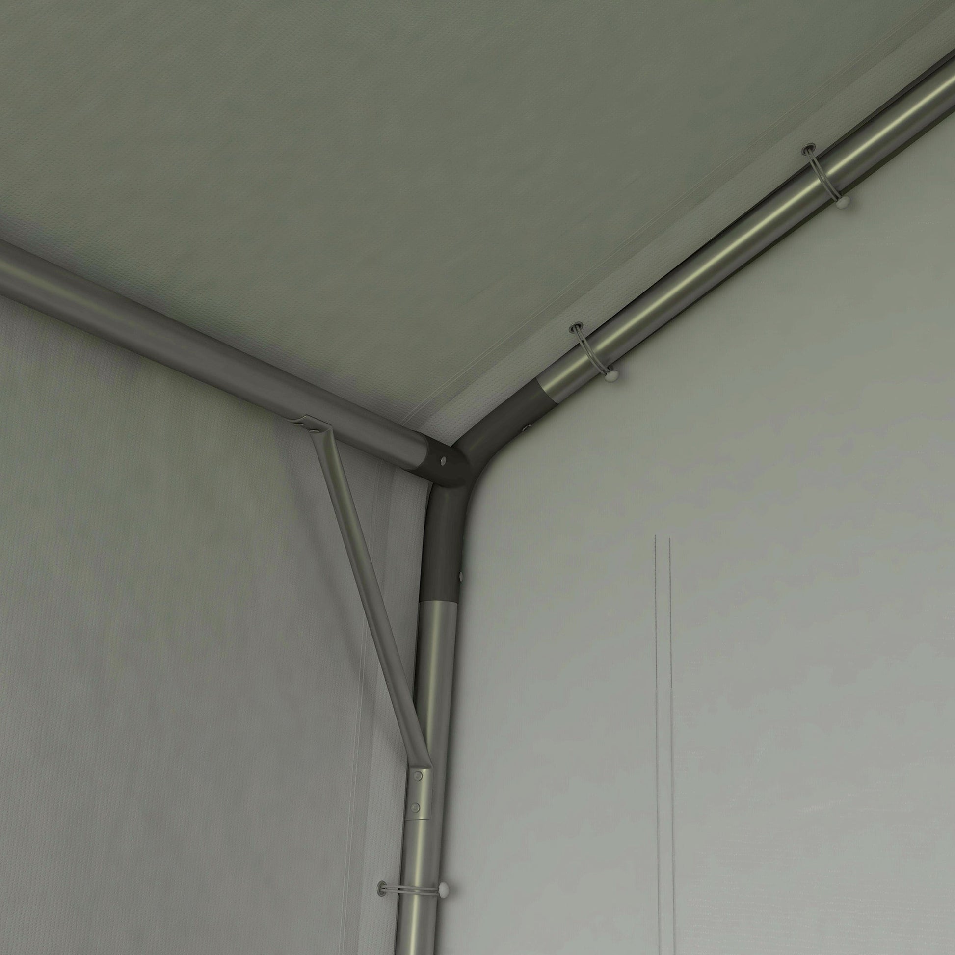 7' x 12' Portable Shed, Outdoor Storage Shed Tent with Galvanised Steel Frame and Roll-up Door for Motorcycle, Bike, Garden Tools, Dark Grey