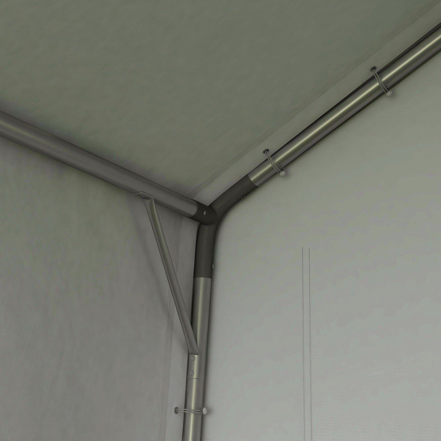 7' x 12' Portable Shed, Outdoor Storage Shed Tent with Galvanised Steel Frame and Roll-up Door for Motorcycle, Bike, Garden Tools, Dark Grey