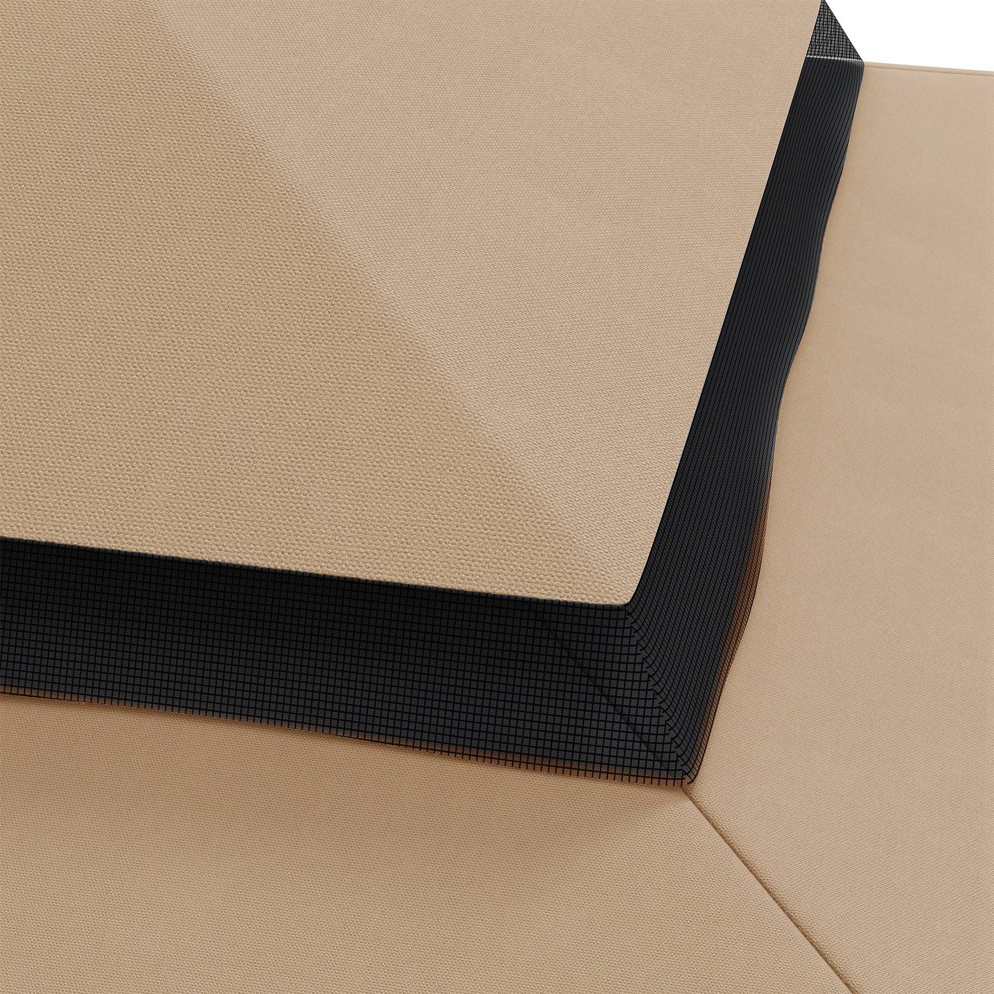 9.8' x 9.8' Gazebo Replacement Canopy, Gazebo Top Cover with Double Vented Roof for Garden Patio Outdoor TOP ONLY, Khaki