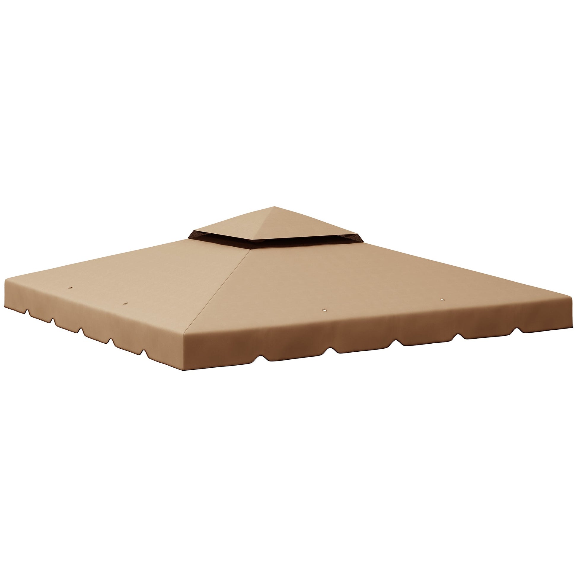 9.8' x 9.8' Gazebo Replacement Canopy, Gazebo Top Cover with Double Vented Roof for Garden Patio Outdoor TOP ONLY, Khaki
