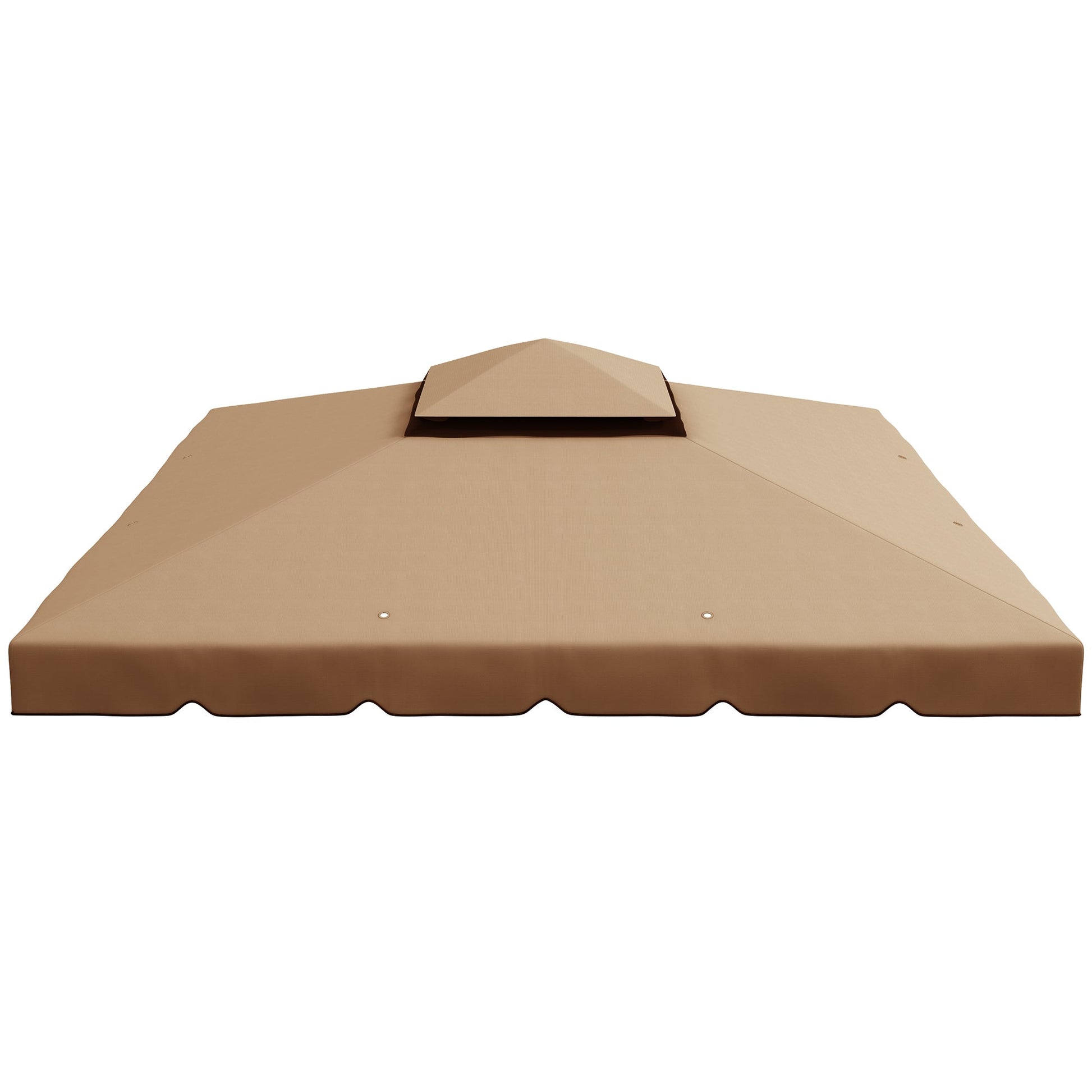 9.8' x 9.8' Gazebo Replacement Canopy, Gazebo Top Cover with Double Vented Roof for Garden Patio Outdoor TOP ONLY, Khaki