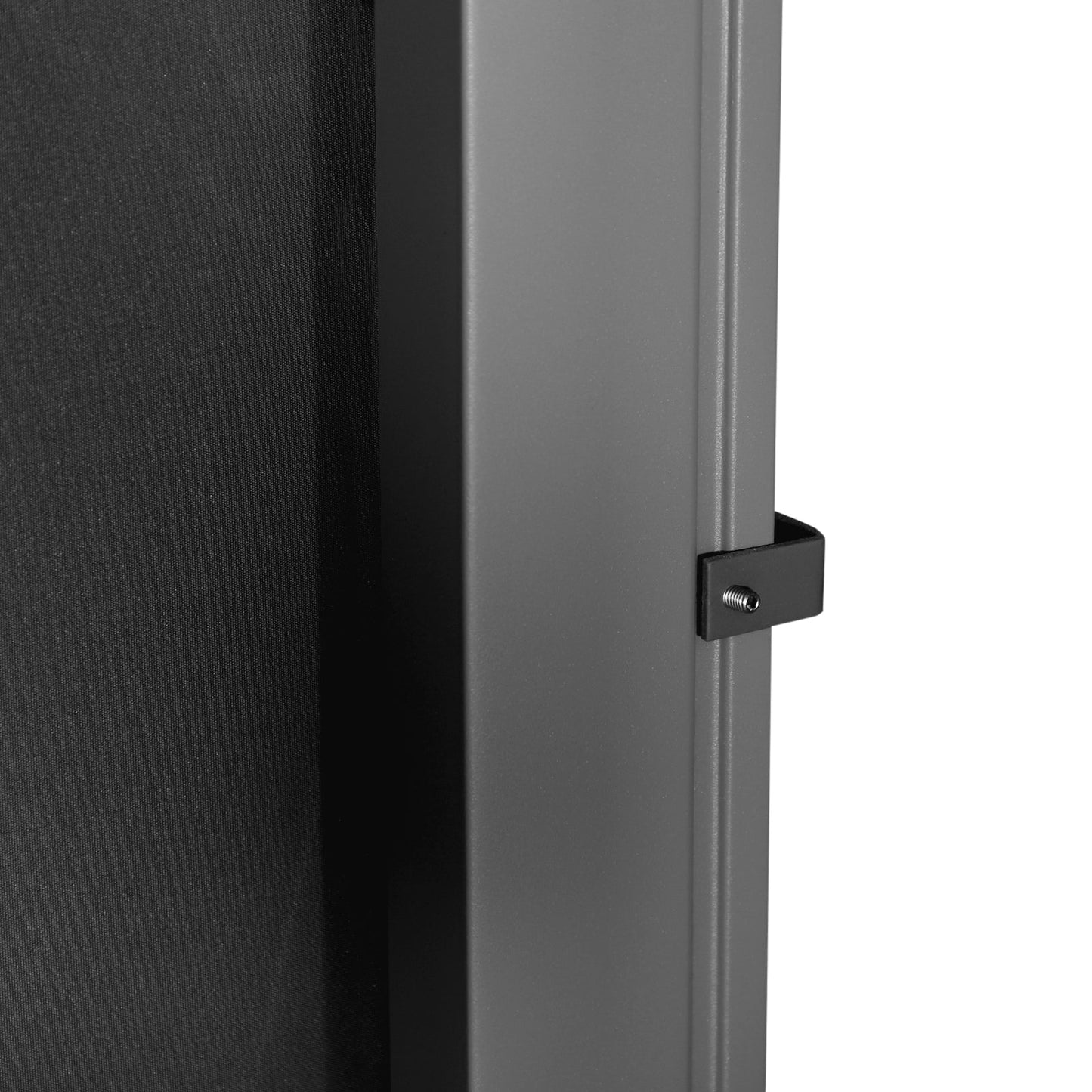 118" x 71" Retractable Side Awning Patio Outdoor Folding Privacy Screen with Resistance to UV Rays & Wind, Black